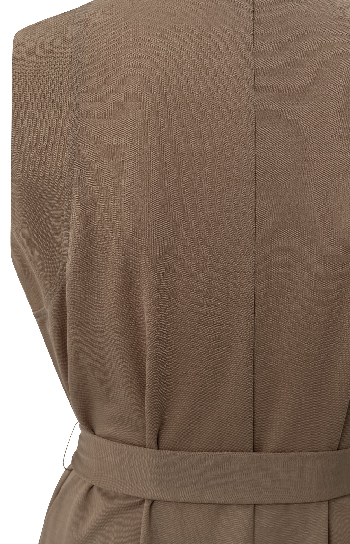 Jersey jumpsuit with tie belt