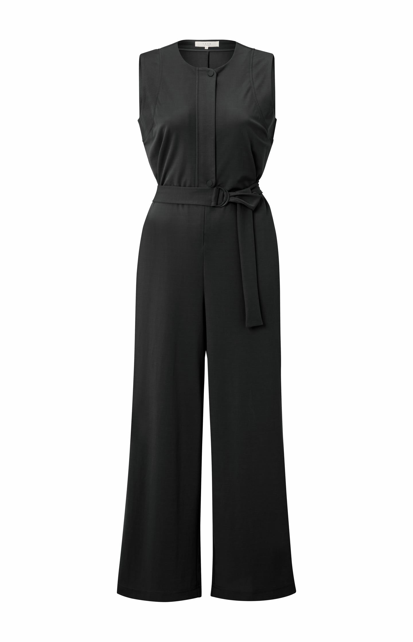 Jersey jumpsuit with tie belt - Type: product