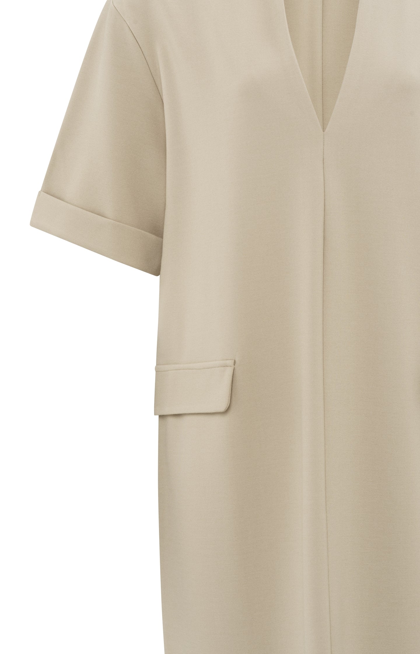 Jersey midi dress with pocket details