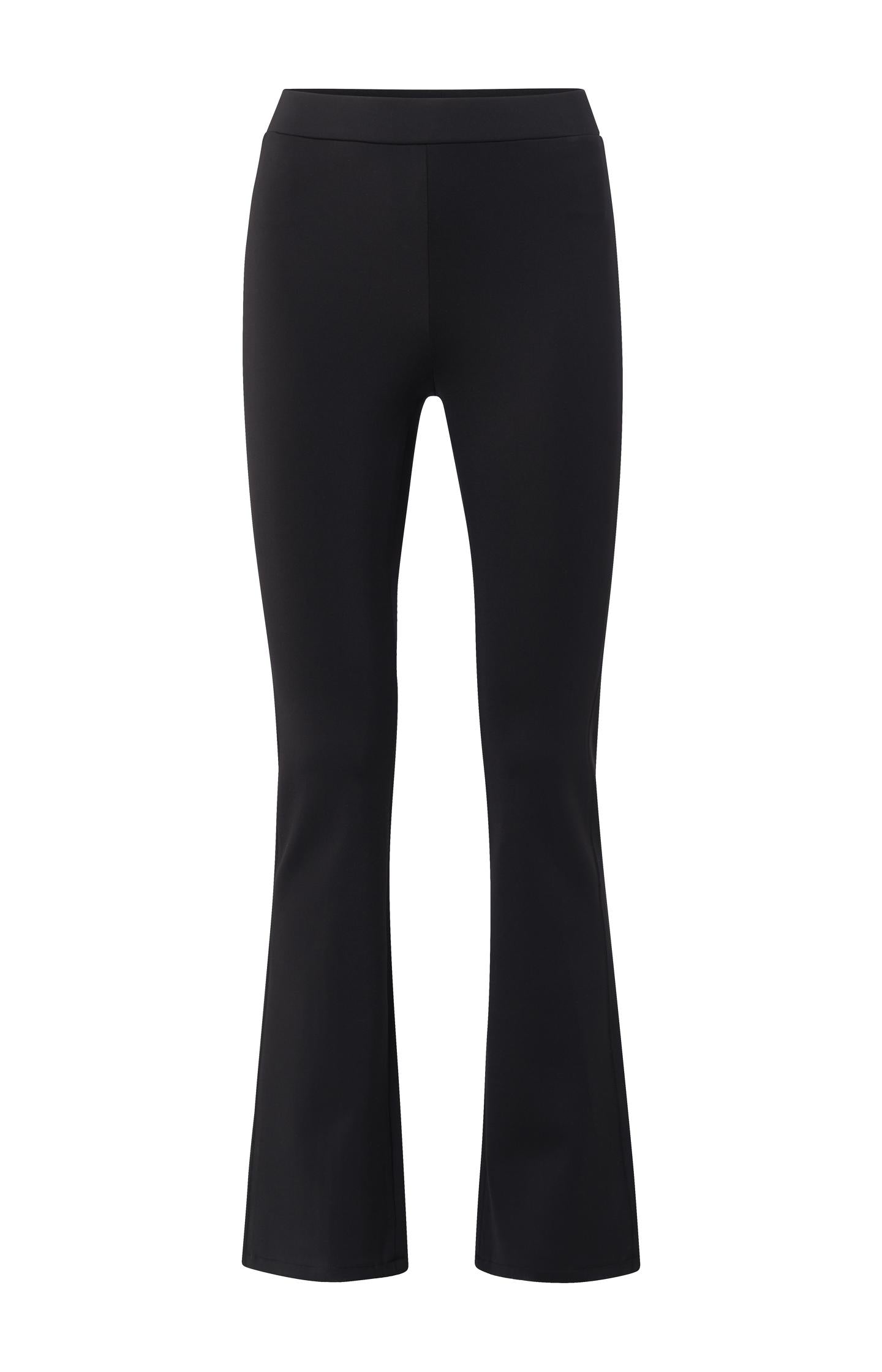 Jersey scuba flared trousers with elastic waist - Type: product