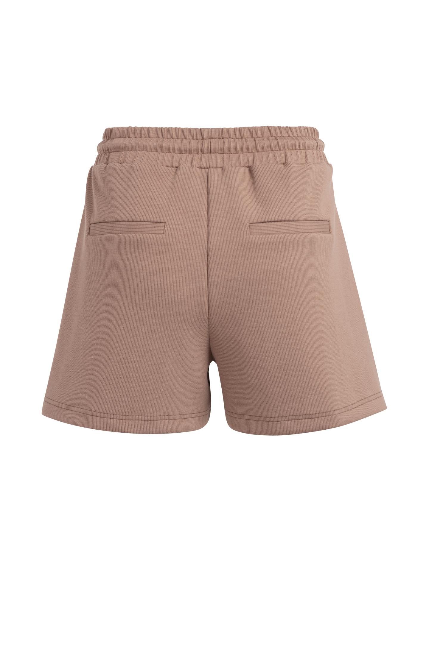 Jersey shorts with cargo pockets and elastic waist