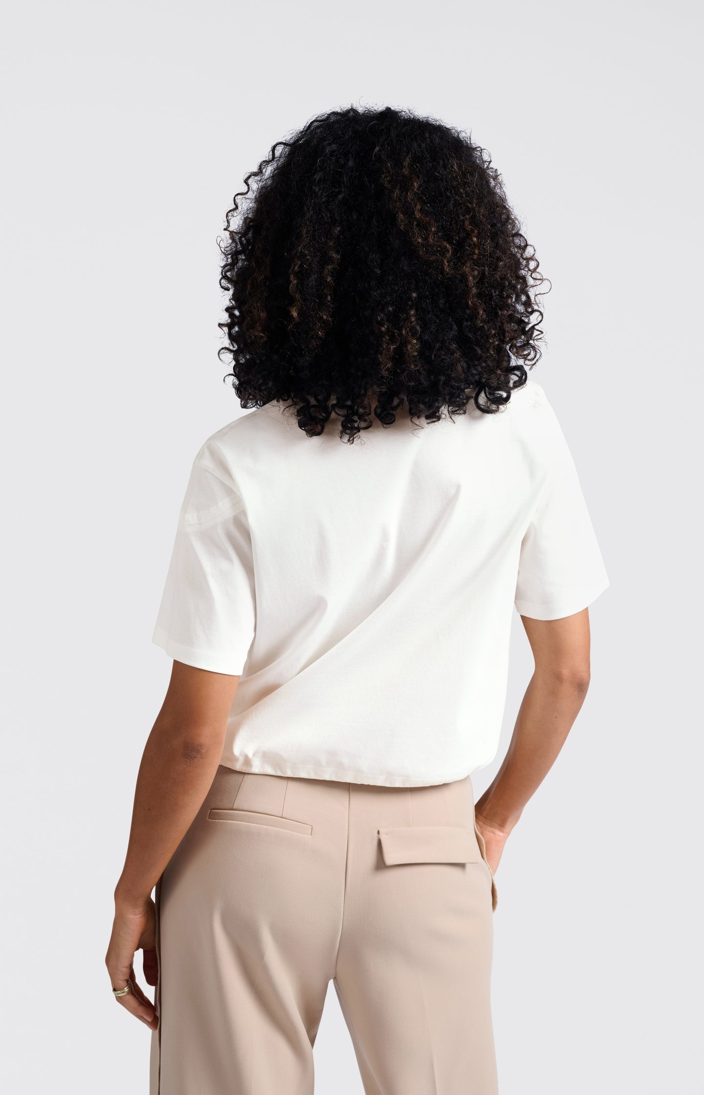 Jersey top with elastic drawcord - Type: lookbook