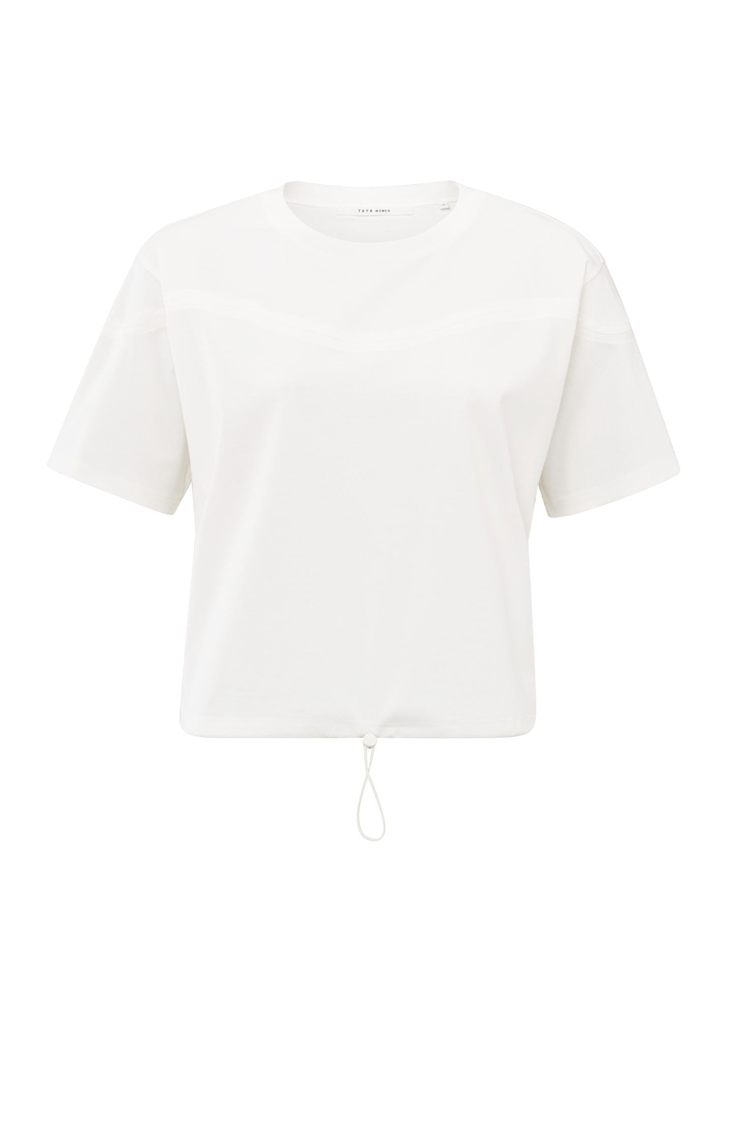 Jersey top with elastic drawcord