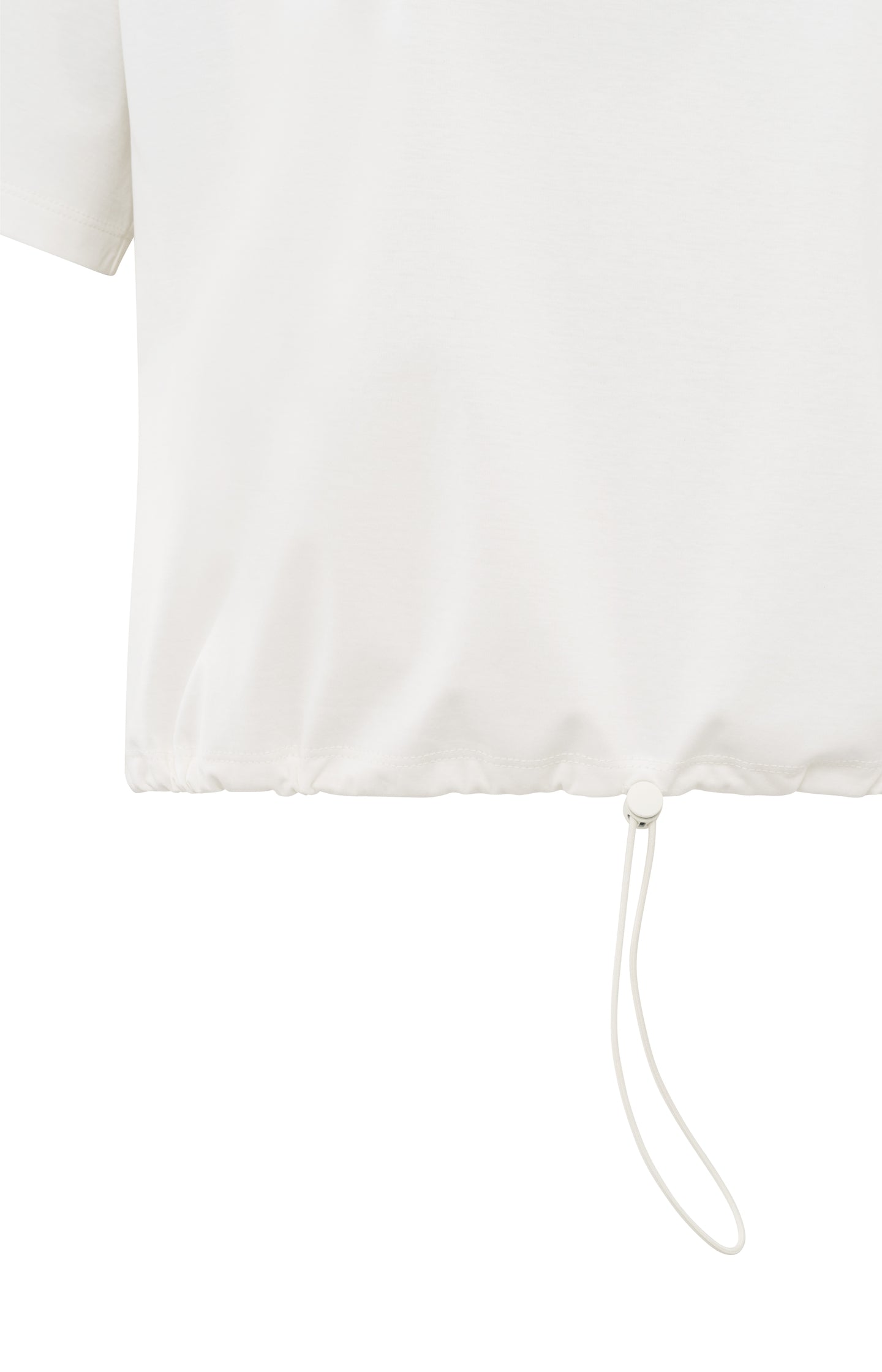 Jersey top with elastic drawcord