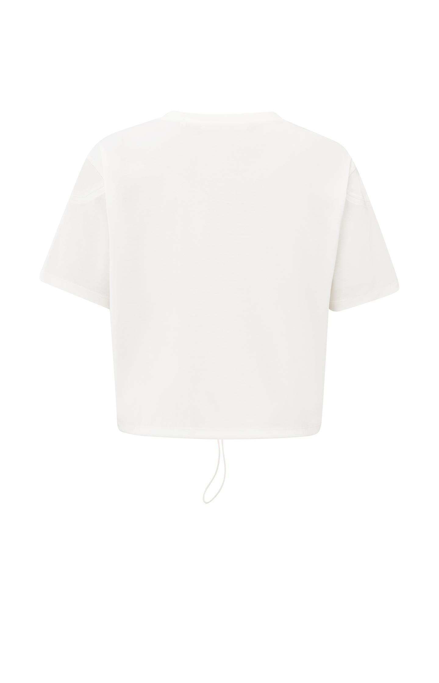 Jersey top with elastic drawcord