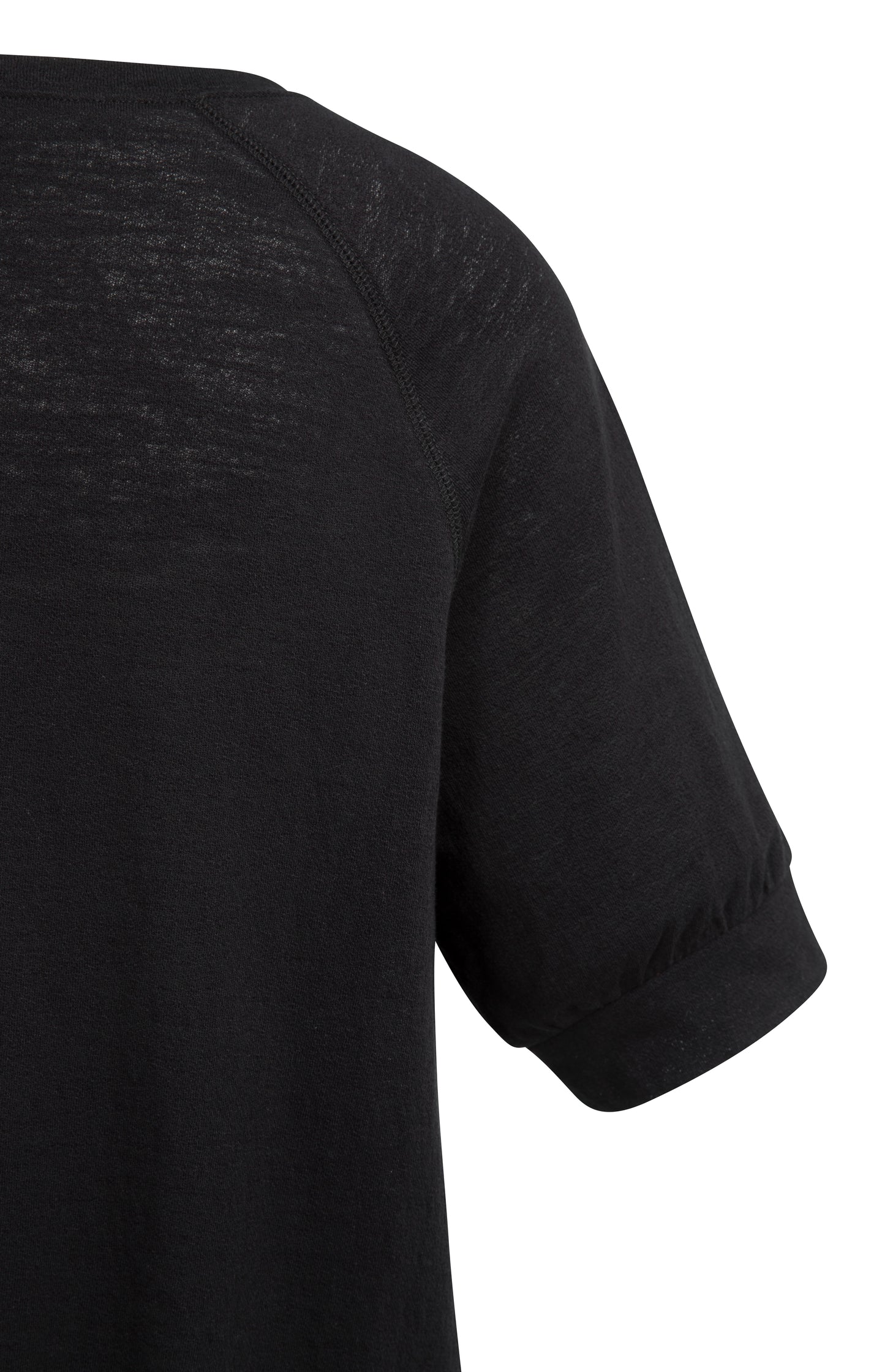 Jersey top with knitted texture