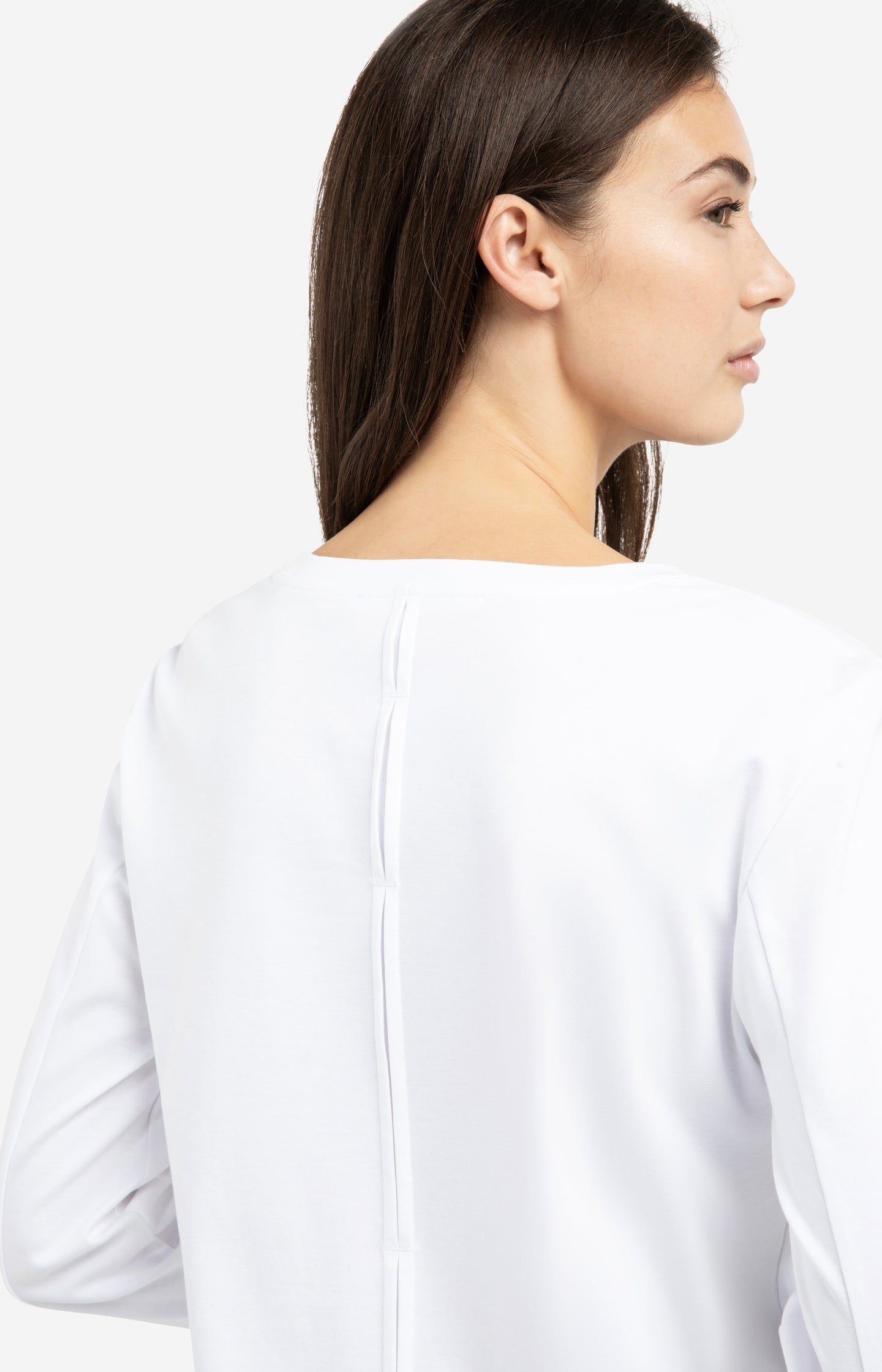 Jersey top with long sleeves and woven cuffs - Type: lookbook