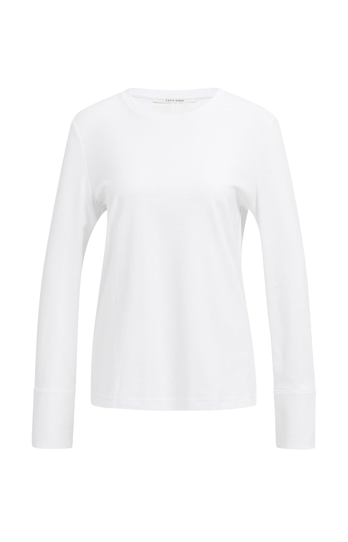 Jersey top with long sleeves and woven cuffs - Type: lookbook
