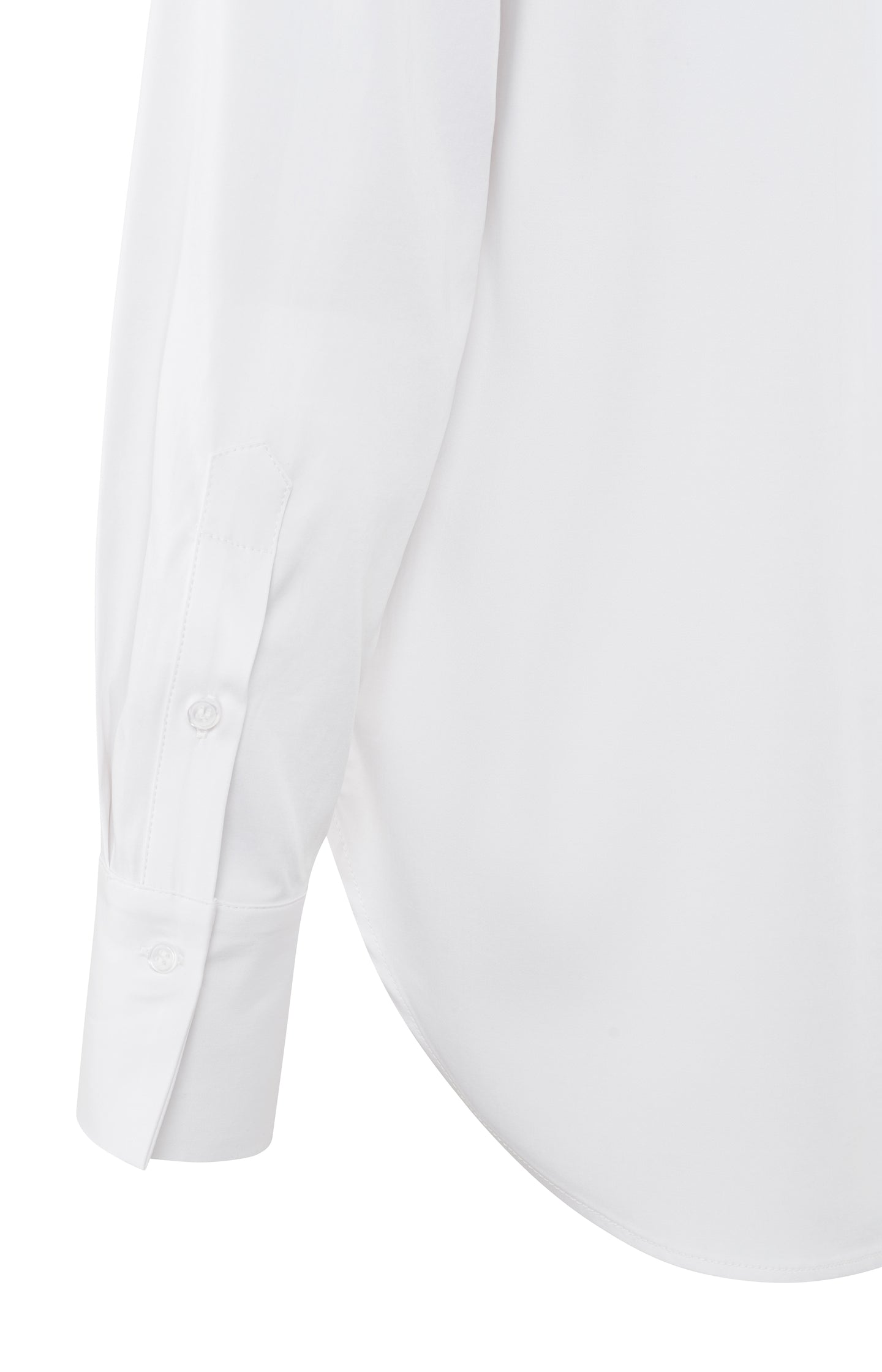 Jersey top with long sleeves, V-neck and pleated detail