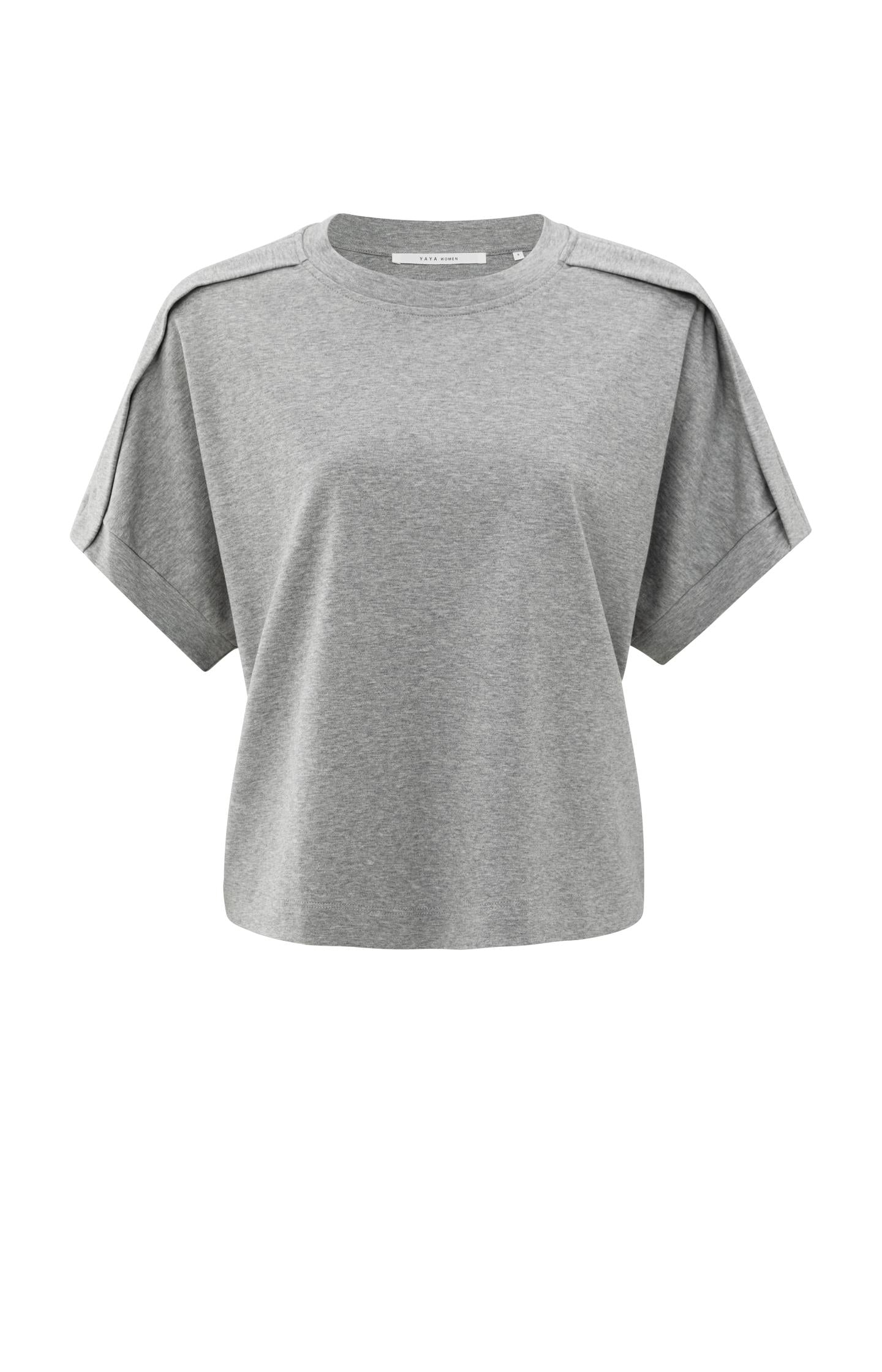 Jersey top with short sleeves and fold detail - Type: product