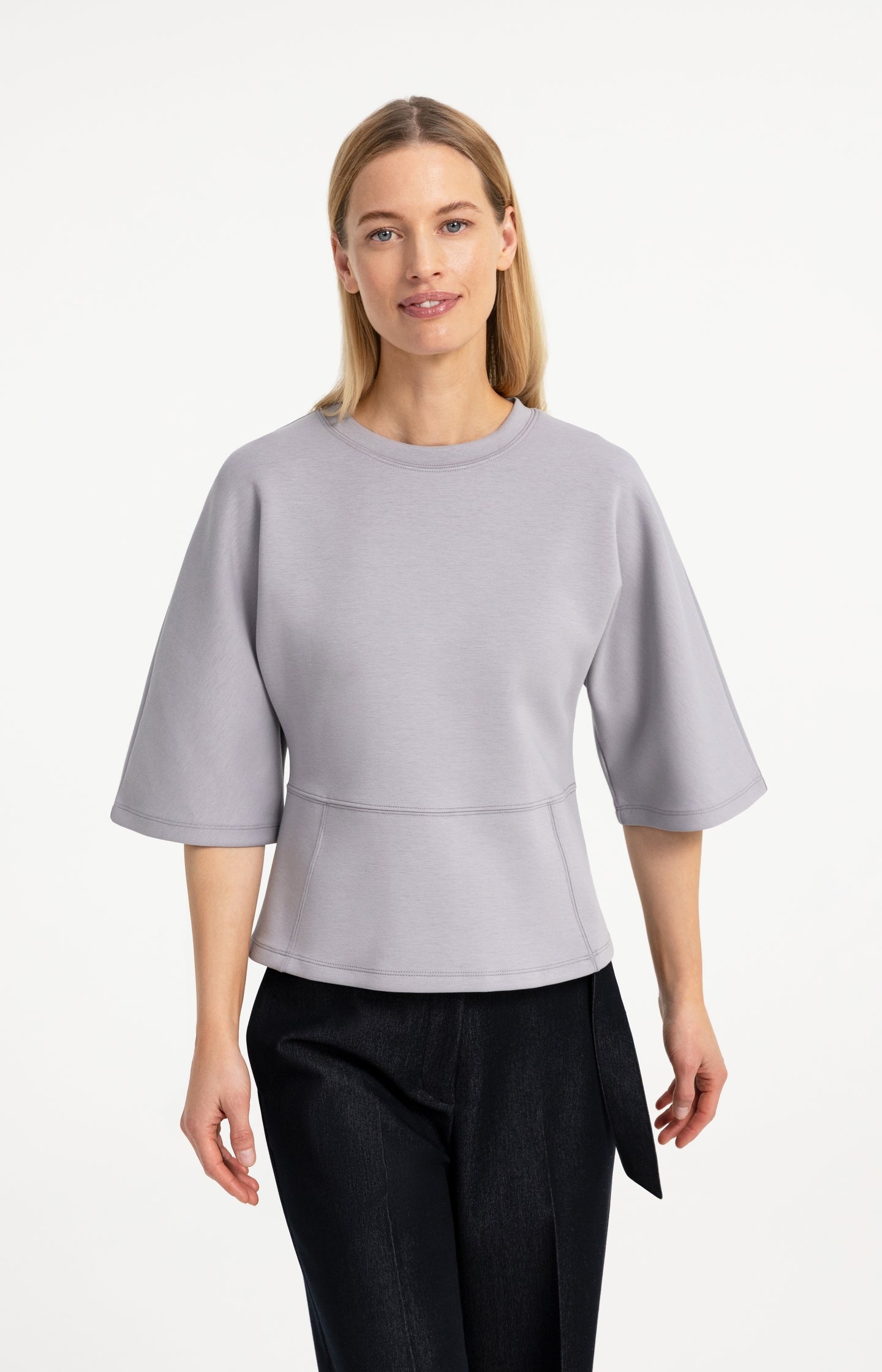 Jersey top with wide mid-length sleeves - Type: lookbook