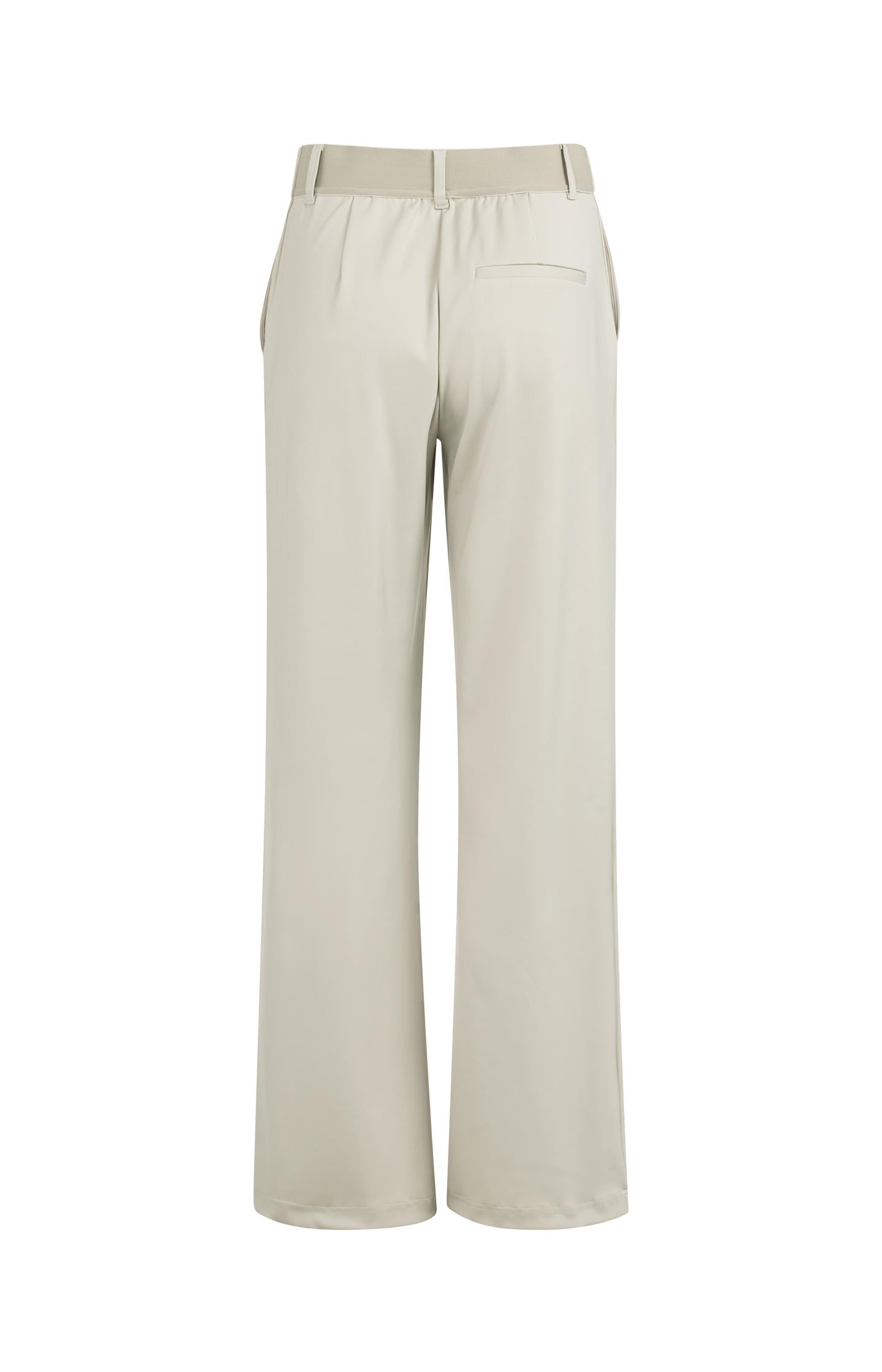 Jersey trousers with elastic waistband and wide legs