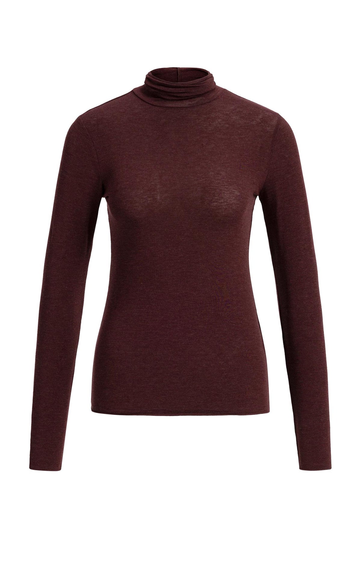 Jersey turtleneck top with long sleeves - Type: product
