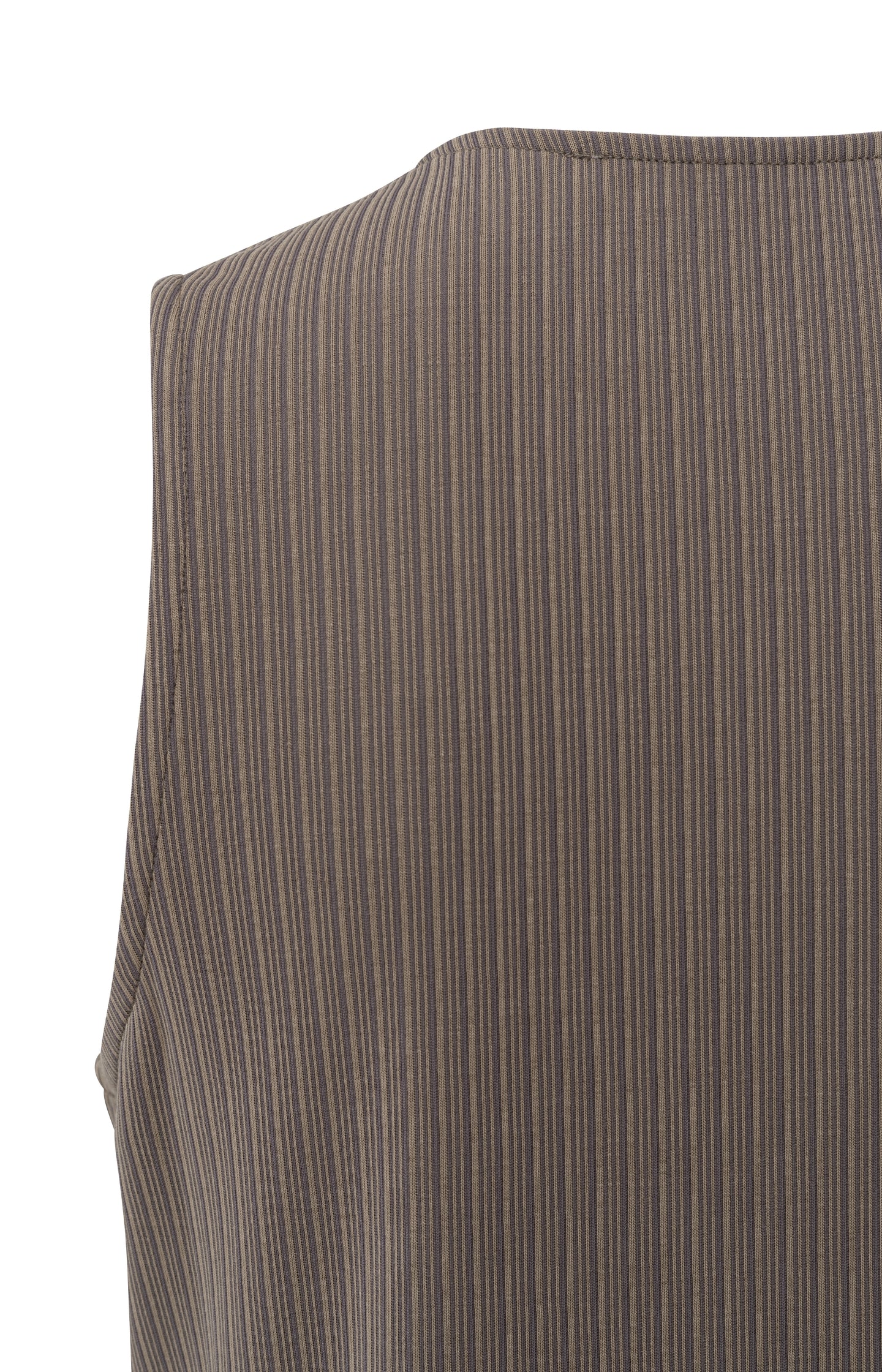 Jersey vest-style top with V-neck and button closure