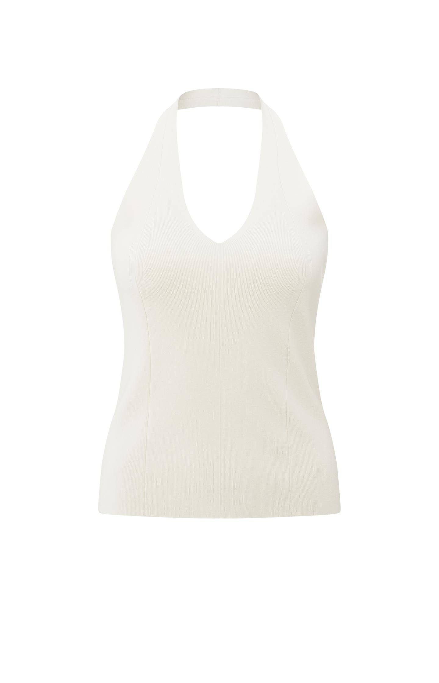 Knitted haltertop with fitted fit - Type: product