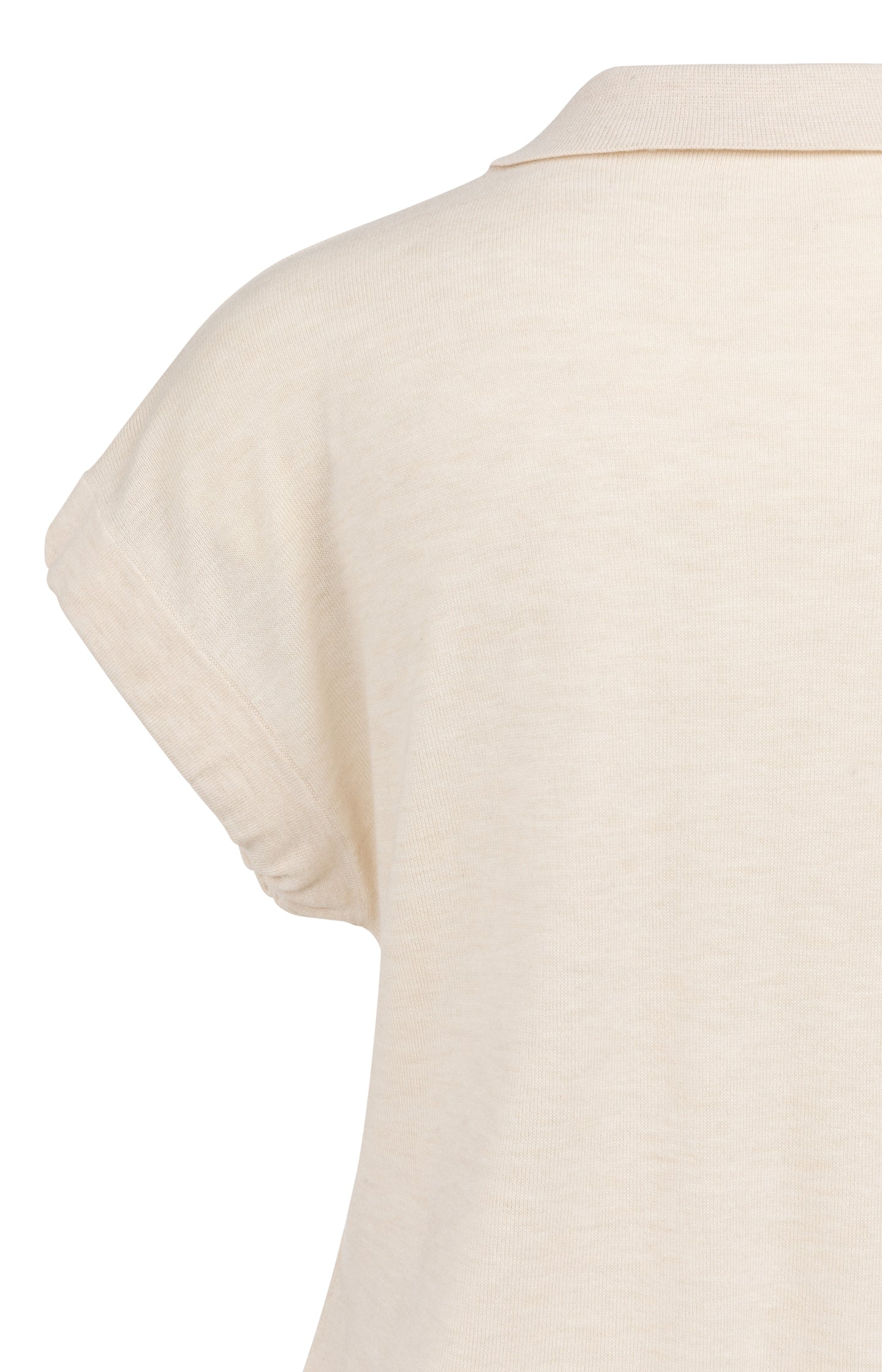 Knitted polo with drawstring hem - Type: lookbook