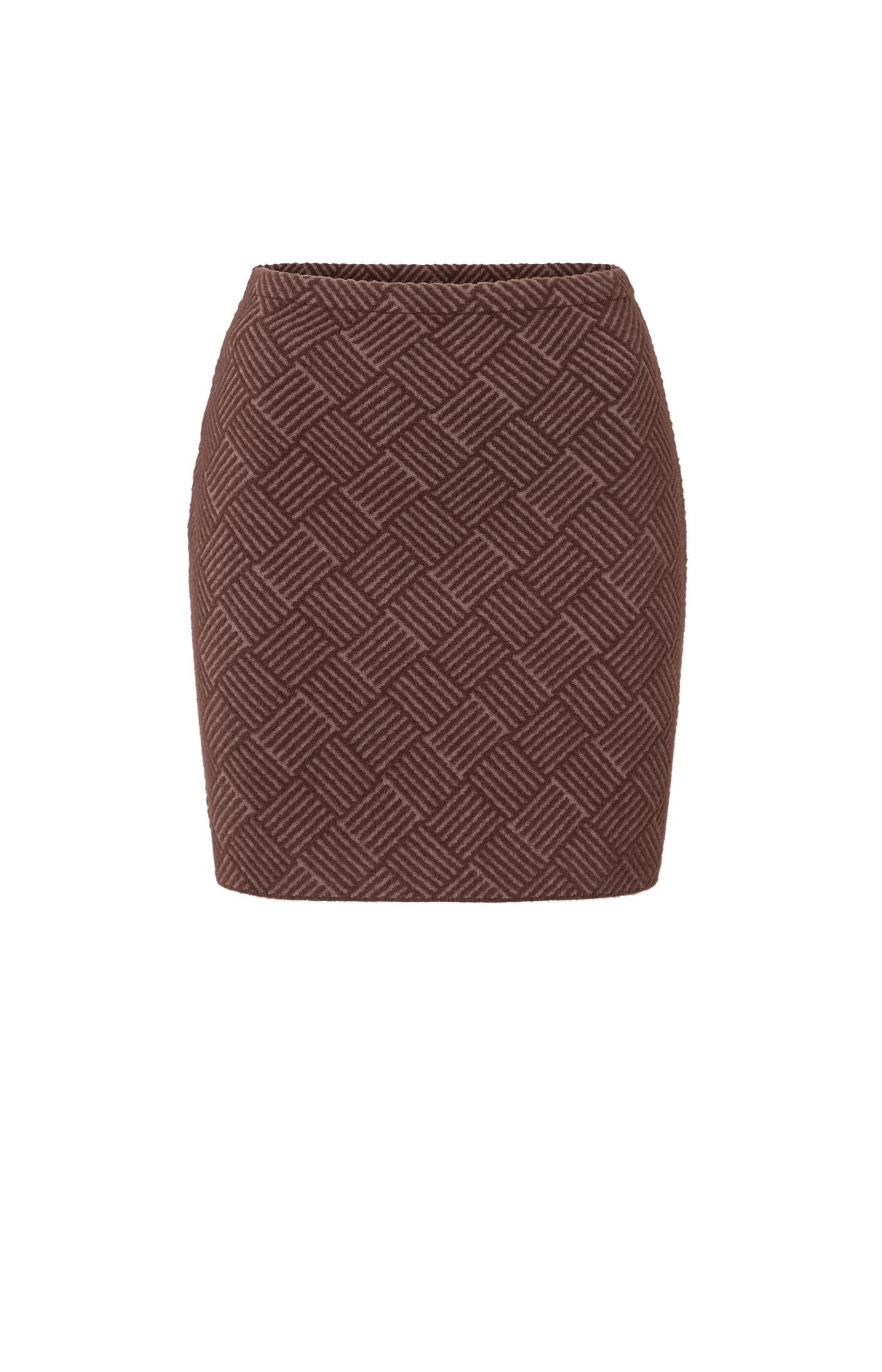 Knitted skirt with graphic pattern - Type: product