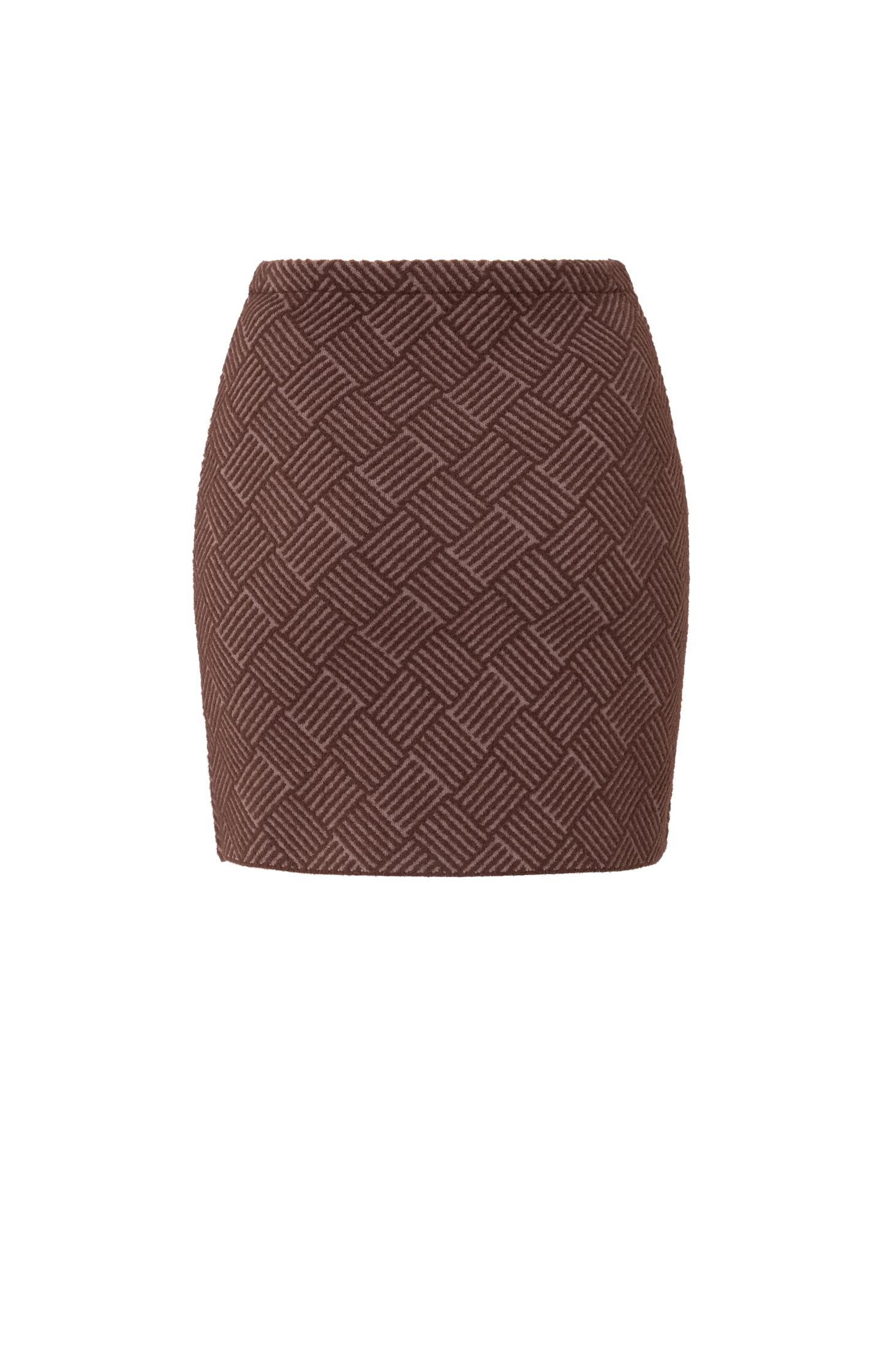 Knitted skirt with graphic pattern