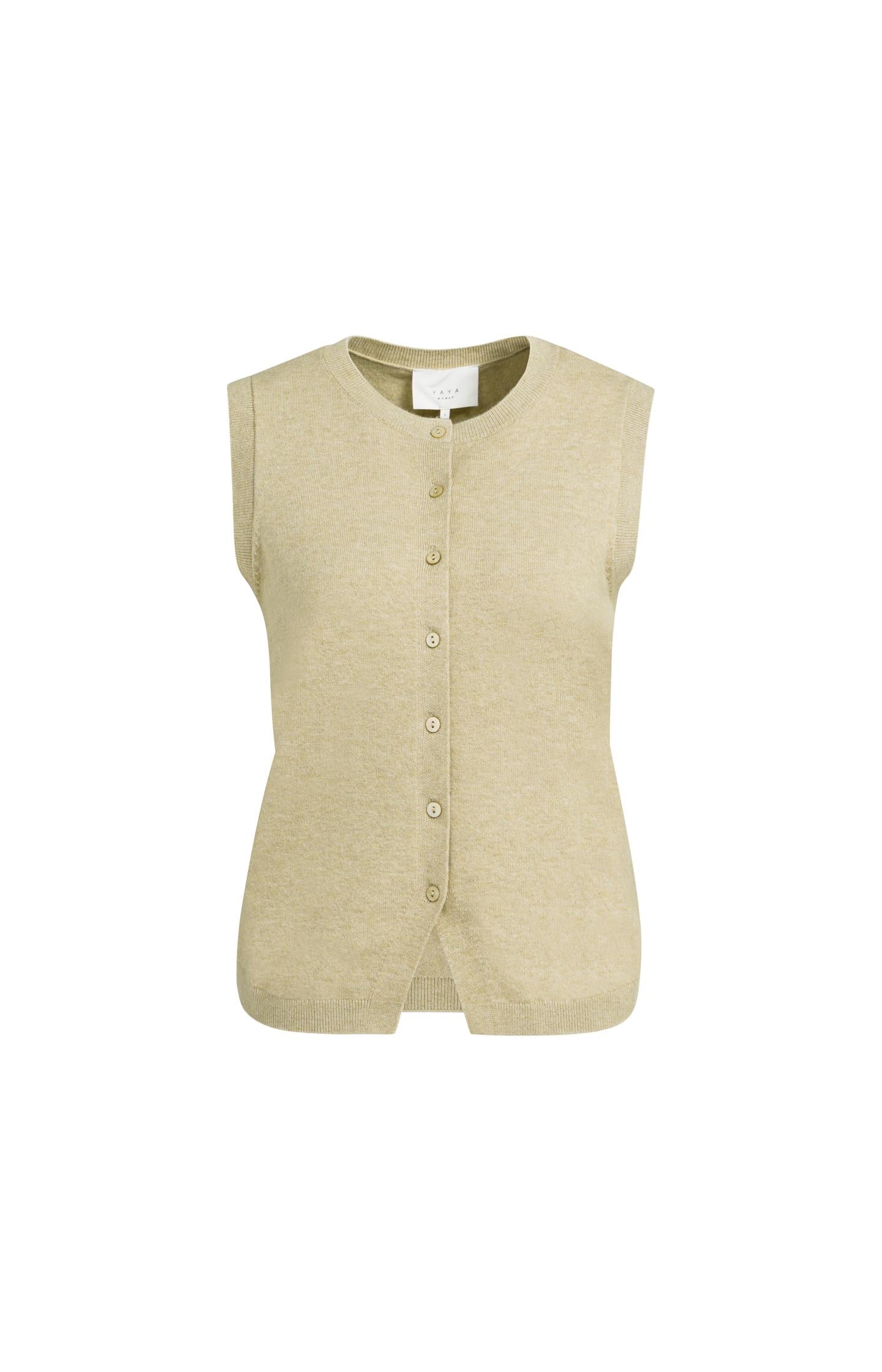 Knitted spencer with button closure - Type: product