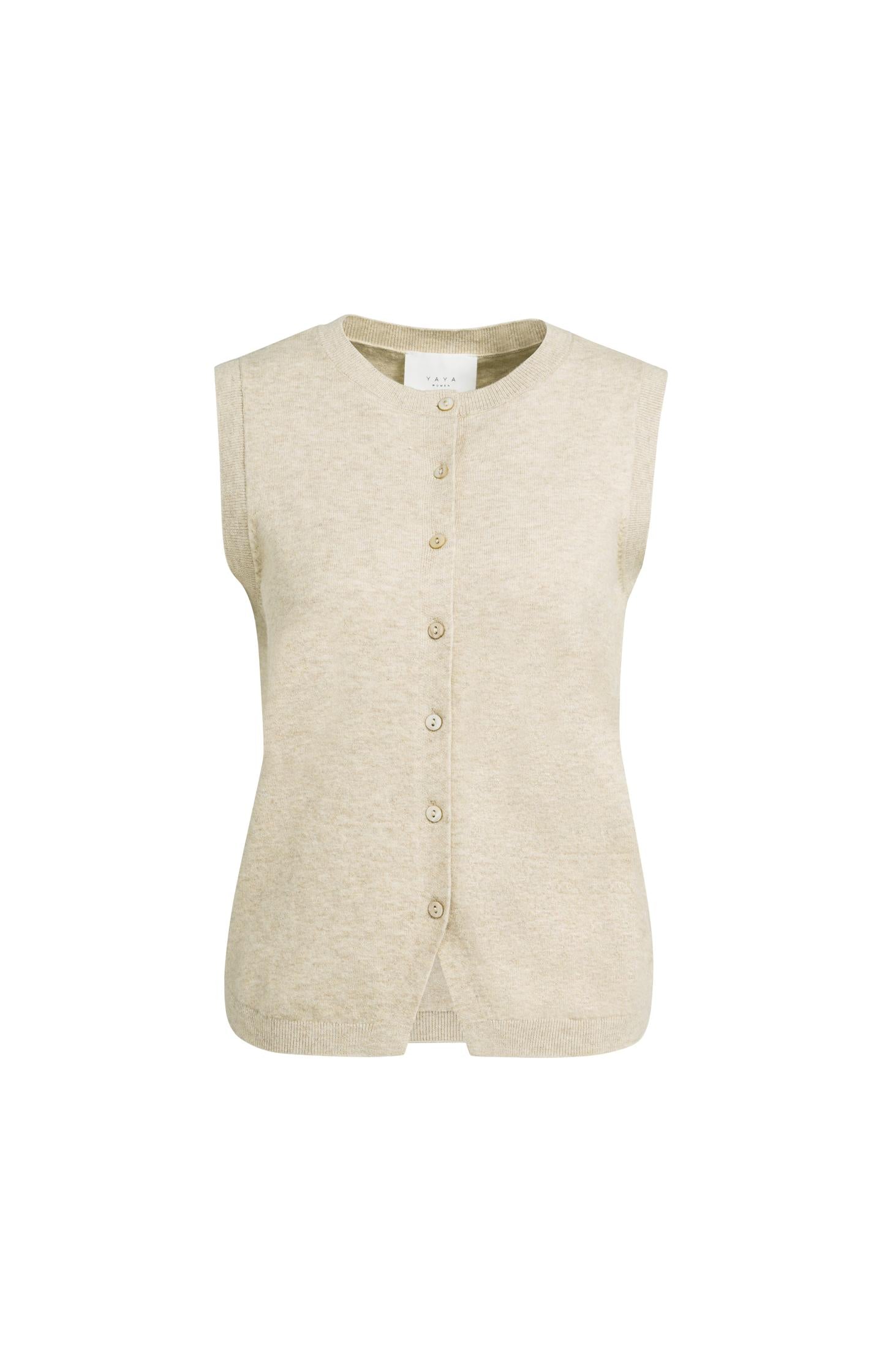 Knitted spencer with button closure - Type: product