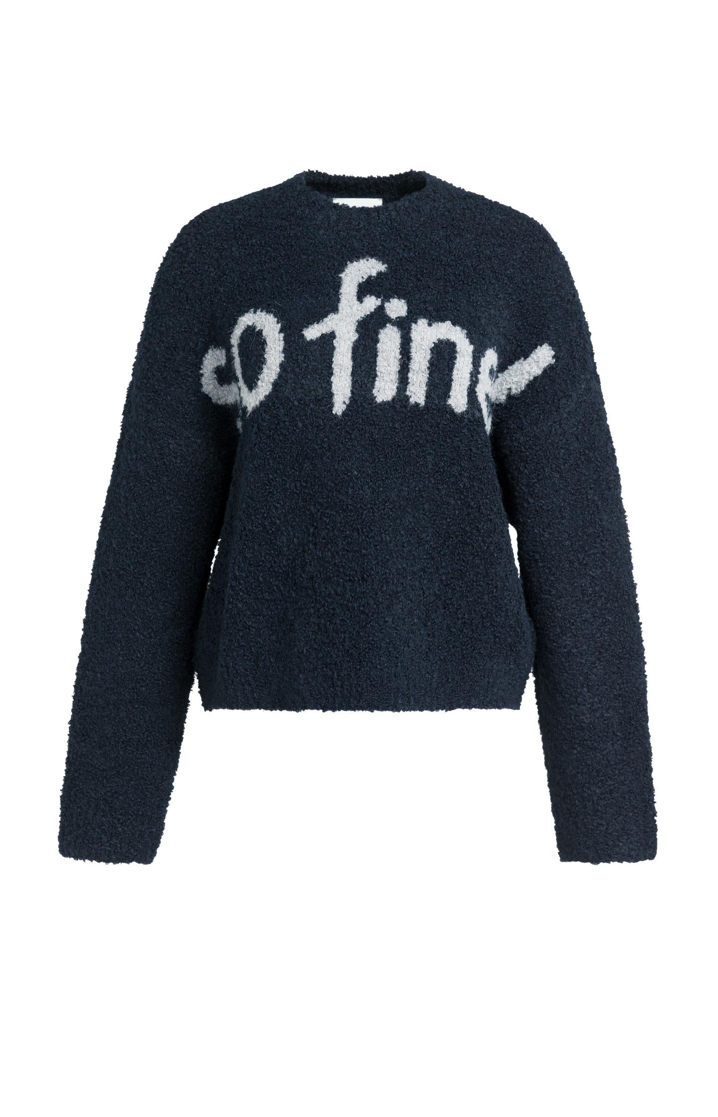 Knitted sweater with artwork