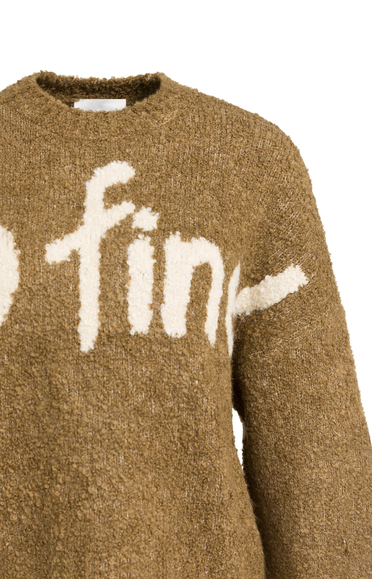 Knitted sweater with artwork
