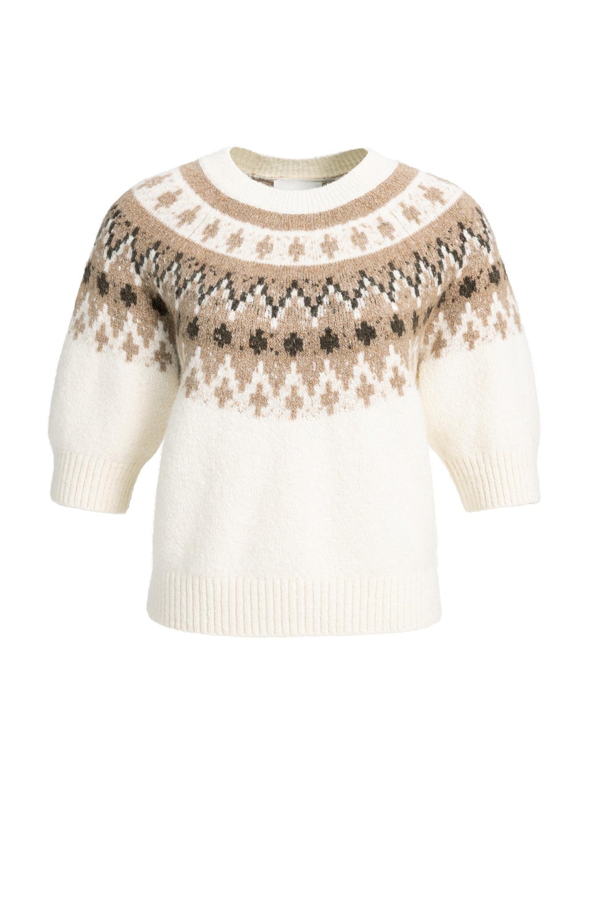 Knitted sweater with Nordic jacquard pattern - Type: product