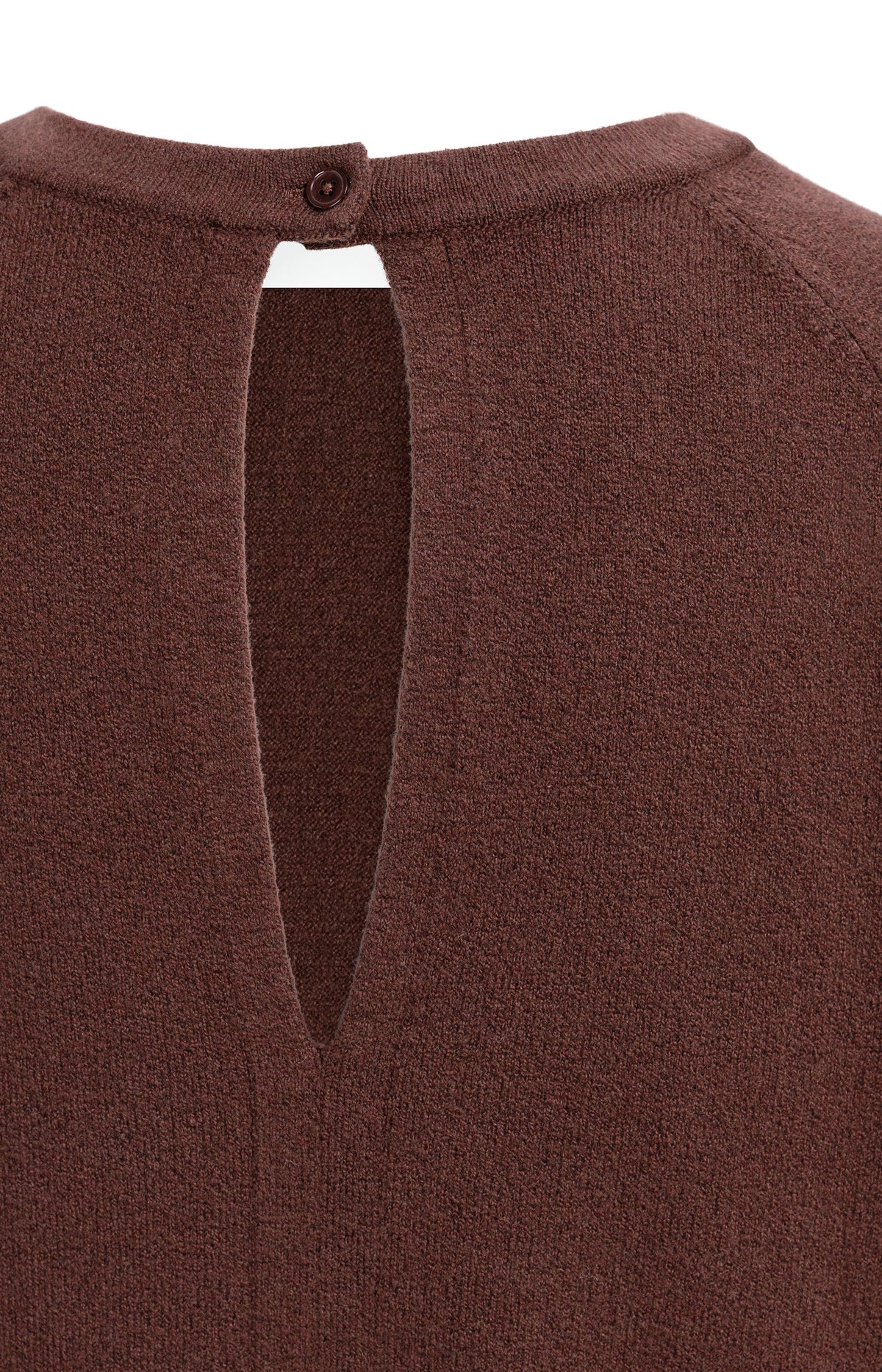Strickpullover mit ovaler Öffnung auf der Rückseite - Bitter Chocolate Red