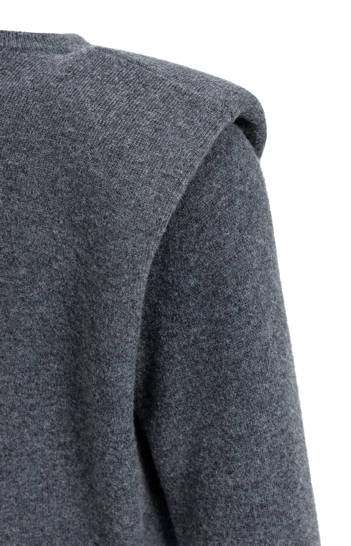 Knitted sweater with shoulder detail and side zips - Dark Anthracite Melange