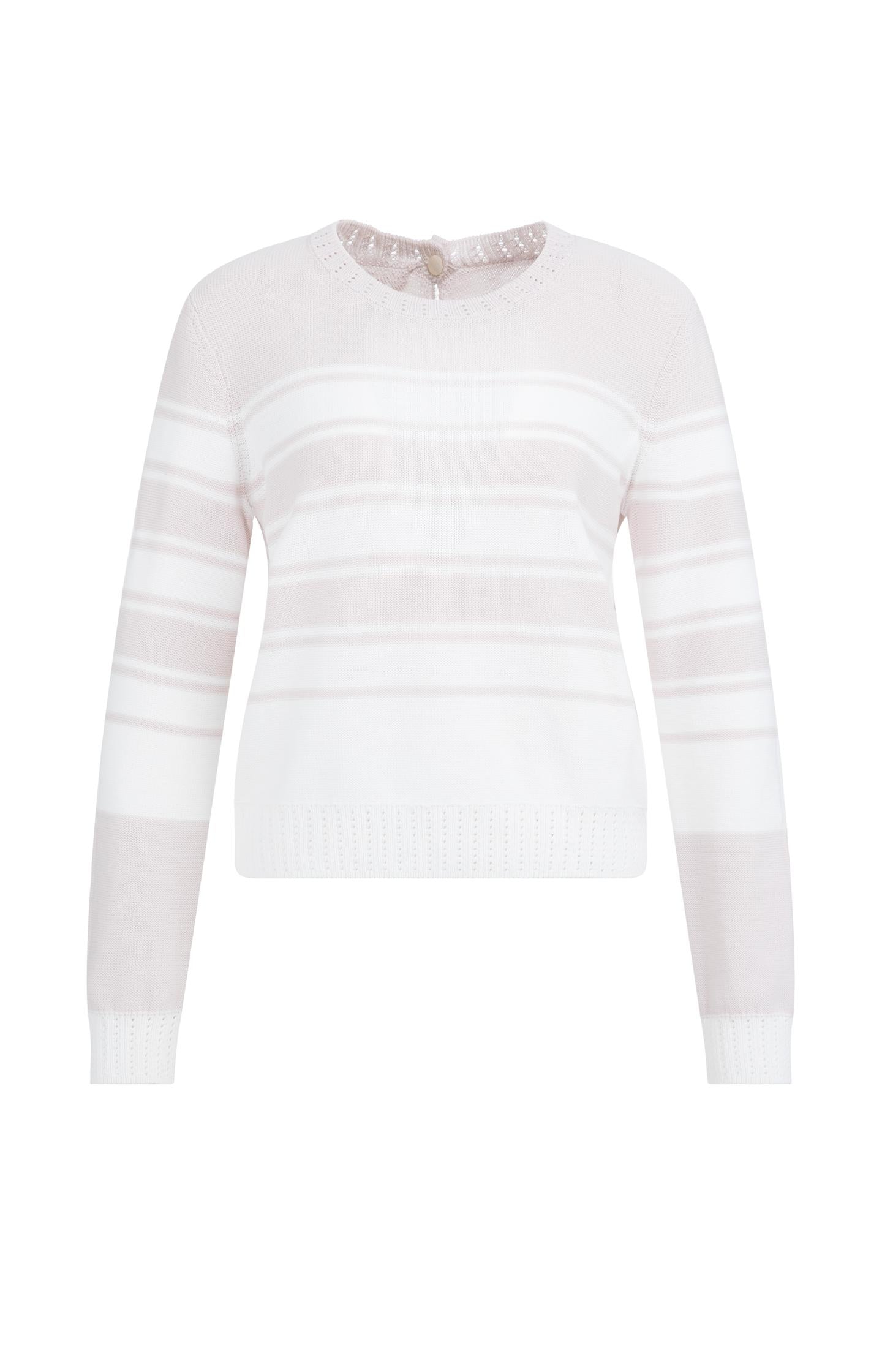 Knitted sweater with stripes and long sleeves - Type: product