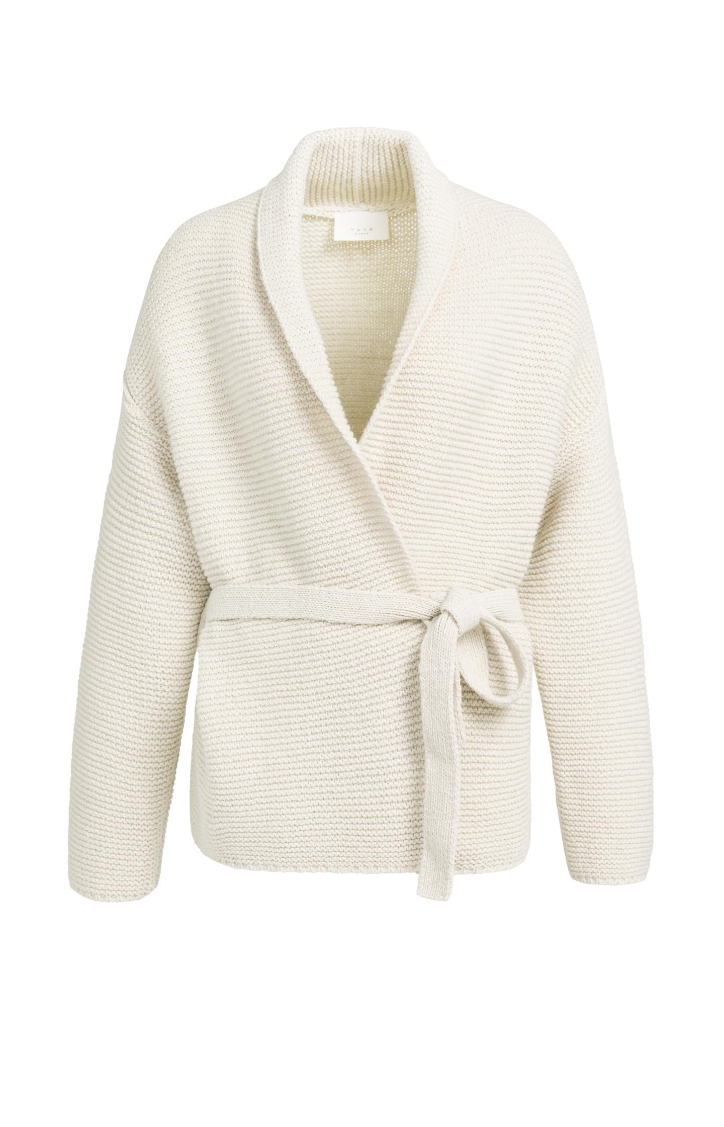 Cardigan cache-cSur en maille à manches longues