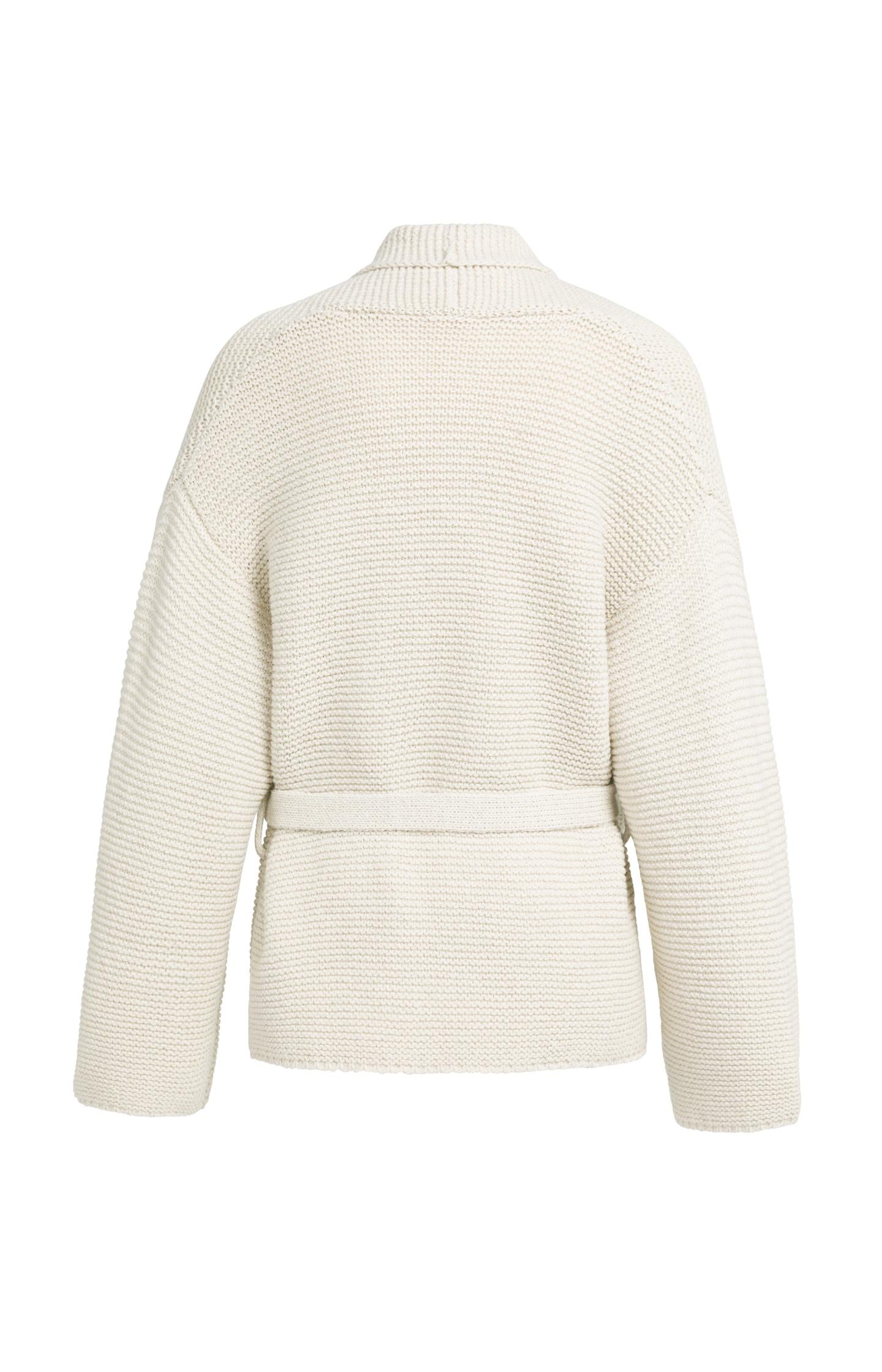 Knitted wrap cardigan with long sleeves - Type: product