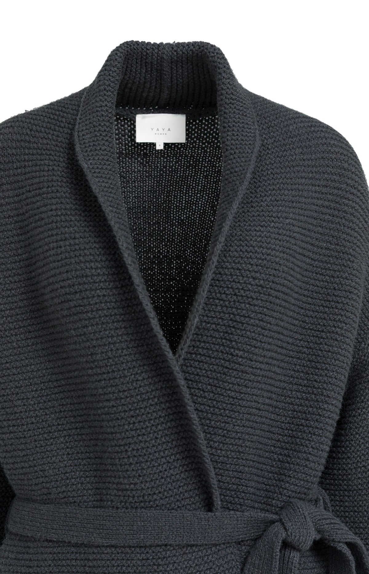 Knitted wrap cardigan with long sleeves