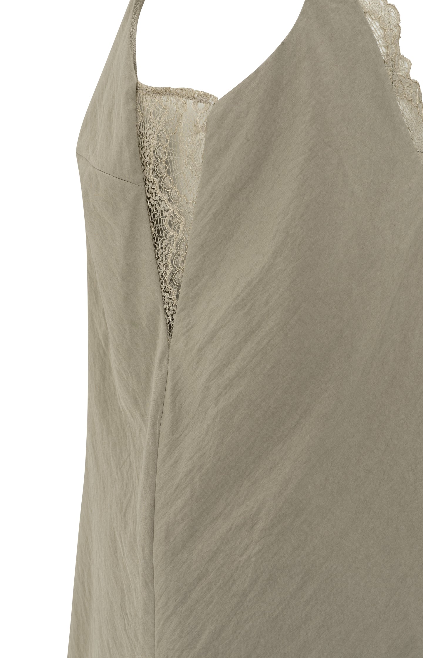 Lace-trimmed singlet with adjustable straps