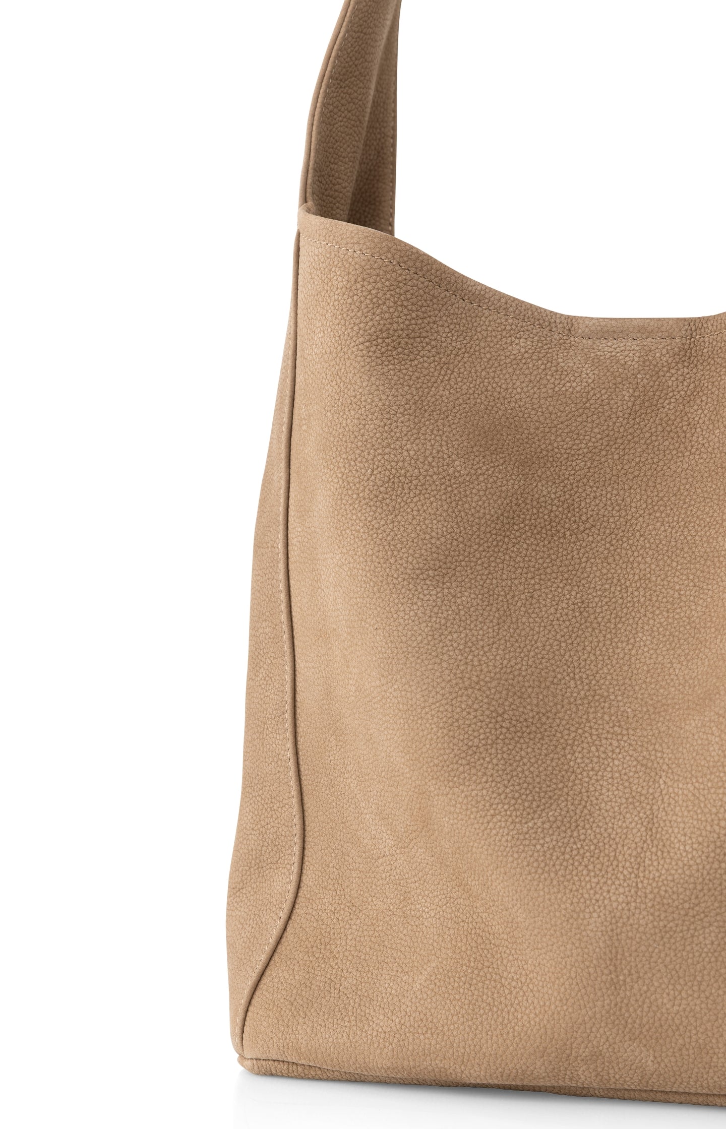 Large leather shoulder bag with adjustable strap