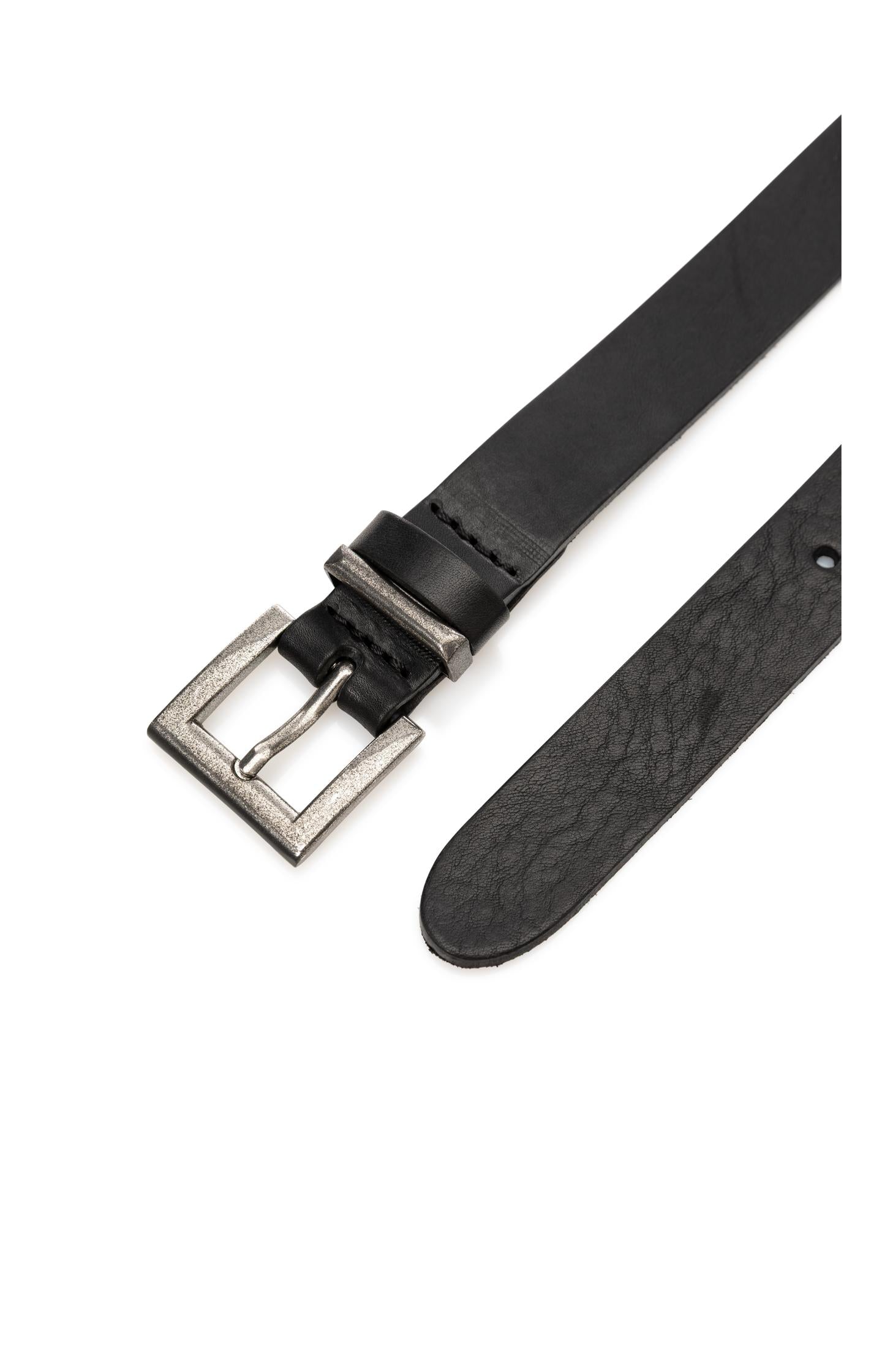 Leather belt with square buckle - Type: lookbook