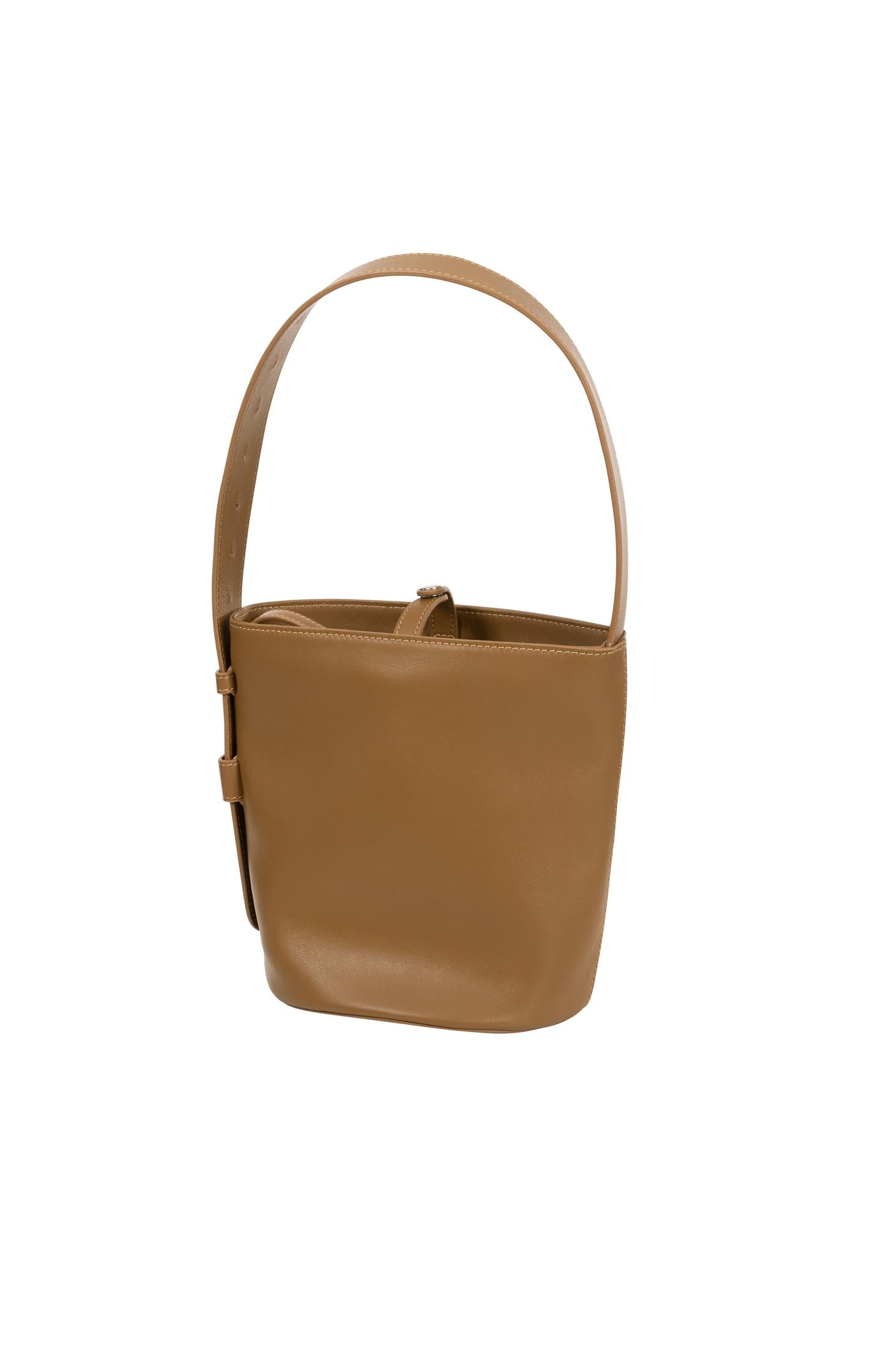 Leather bucket bag