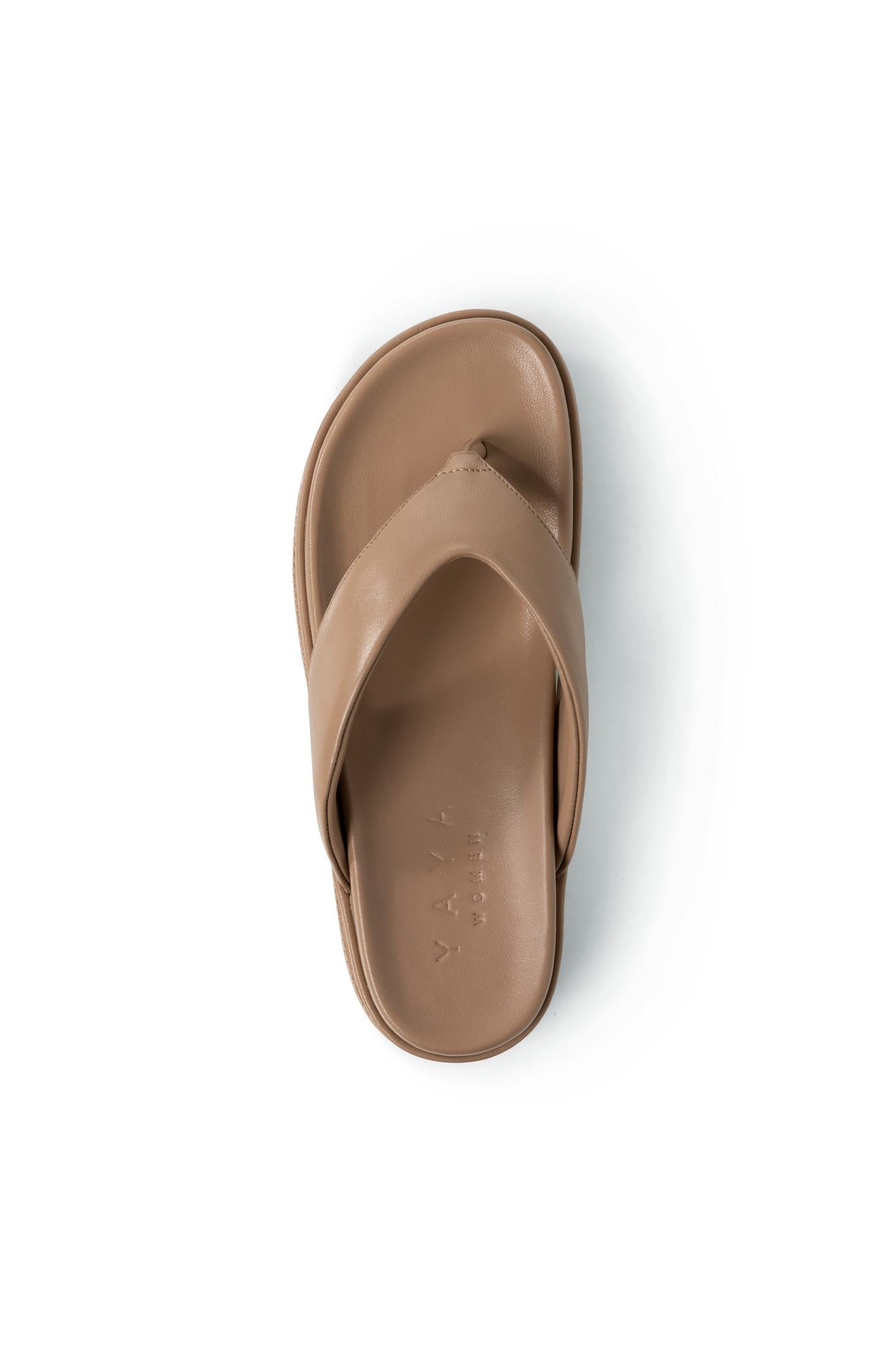 Leather sandals with platform sole - Type: product