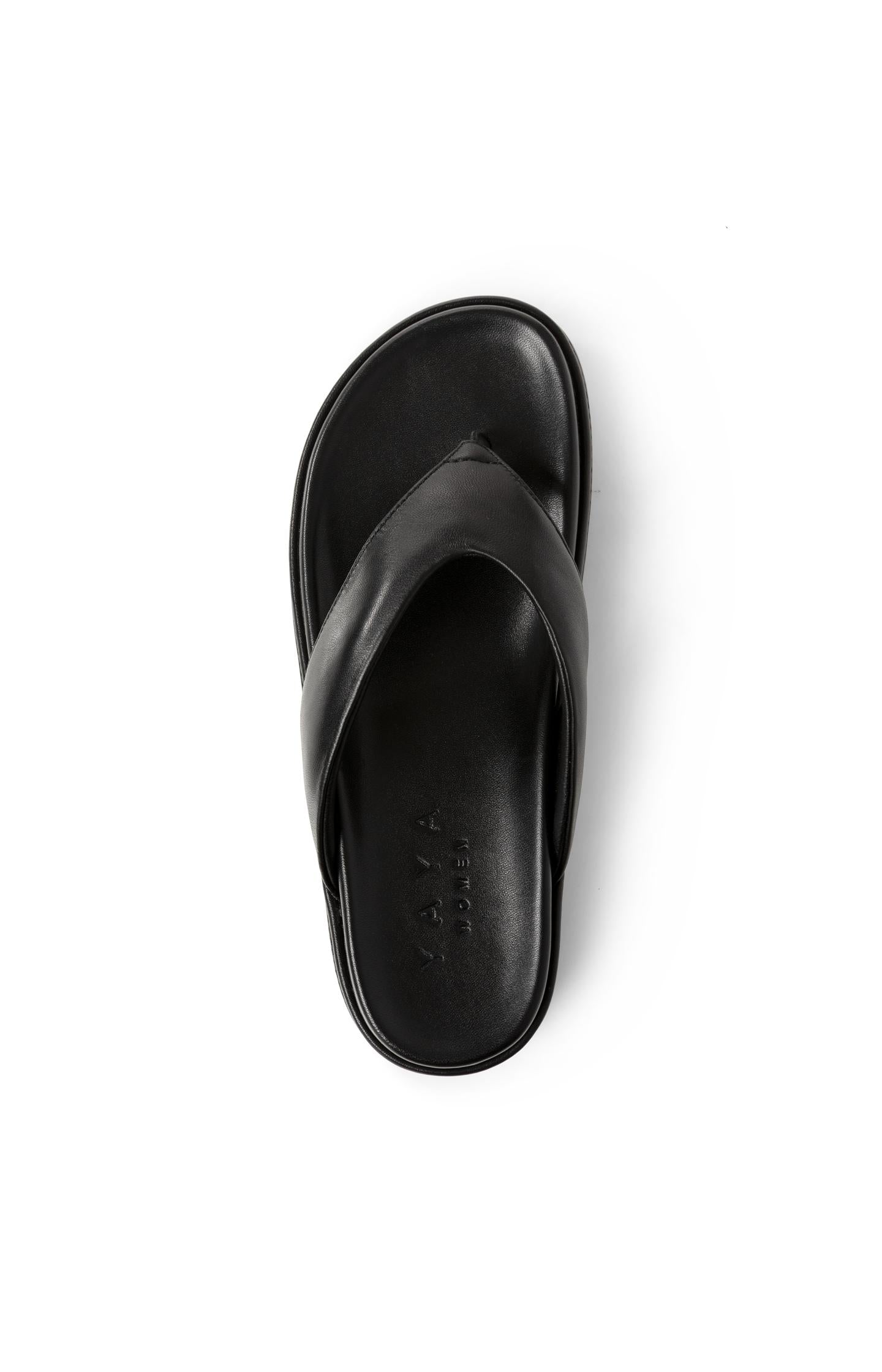 Leather sandals with platform sole - Type: product