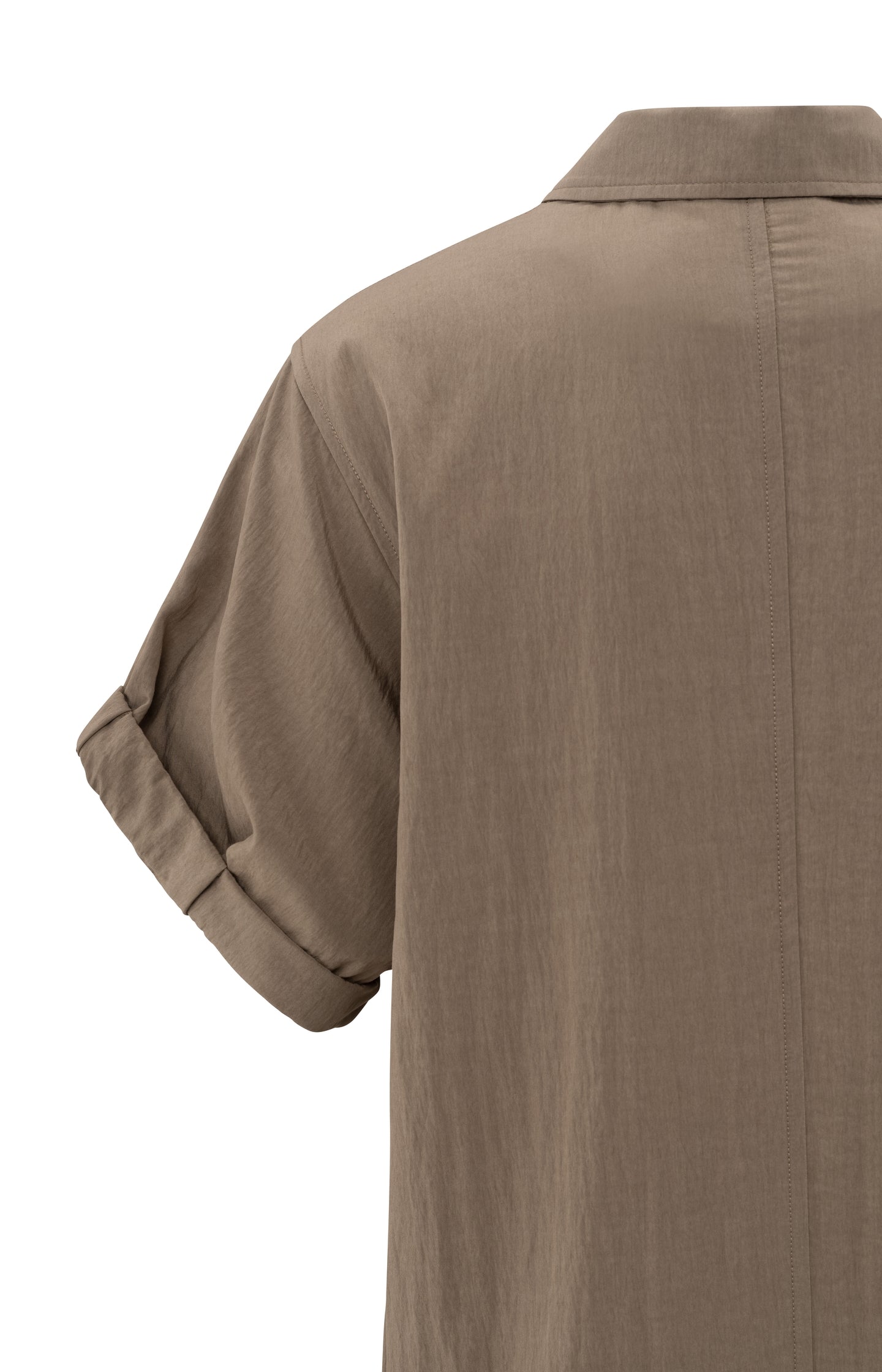 Lightweight shirt dress with short sleeves