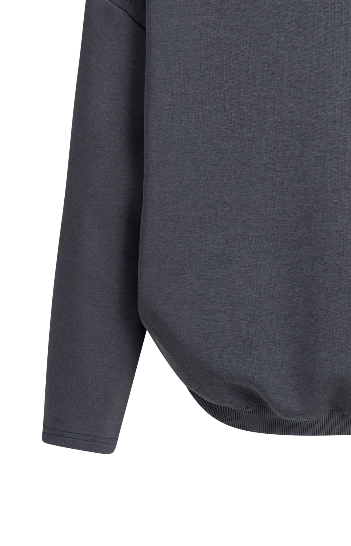 Lightweight sweater with balloon hem - Hole Black