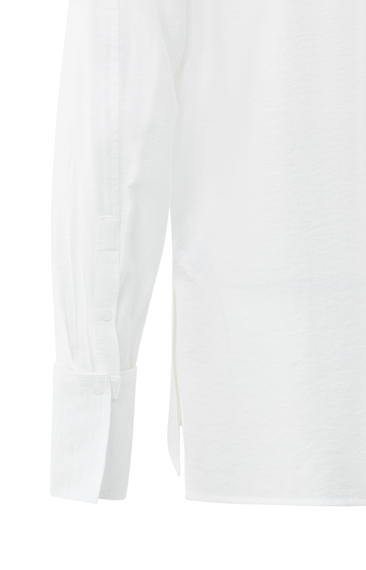 Long blouse with removable collar and cuffs