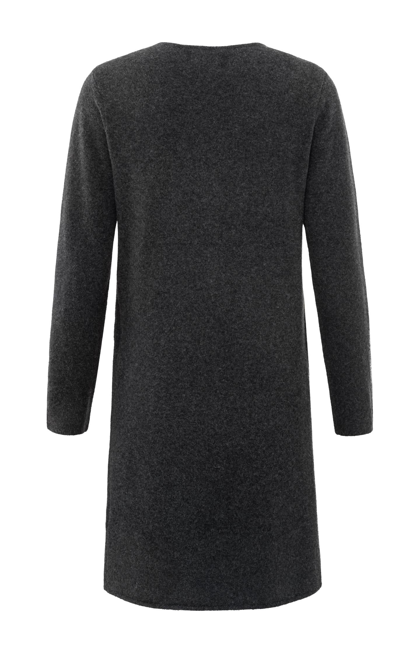 Long cardigan with attached vest, long sleeves and a V-neck