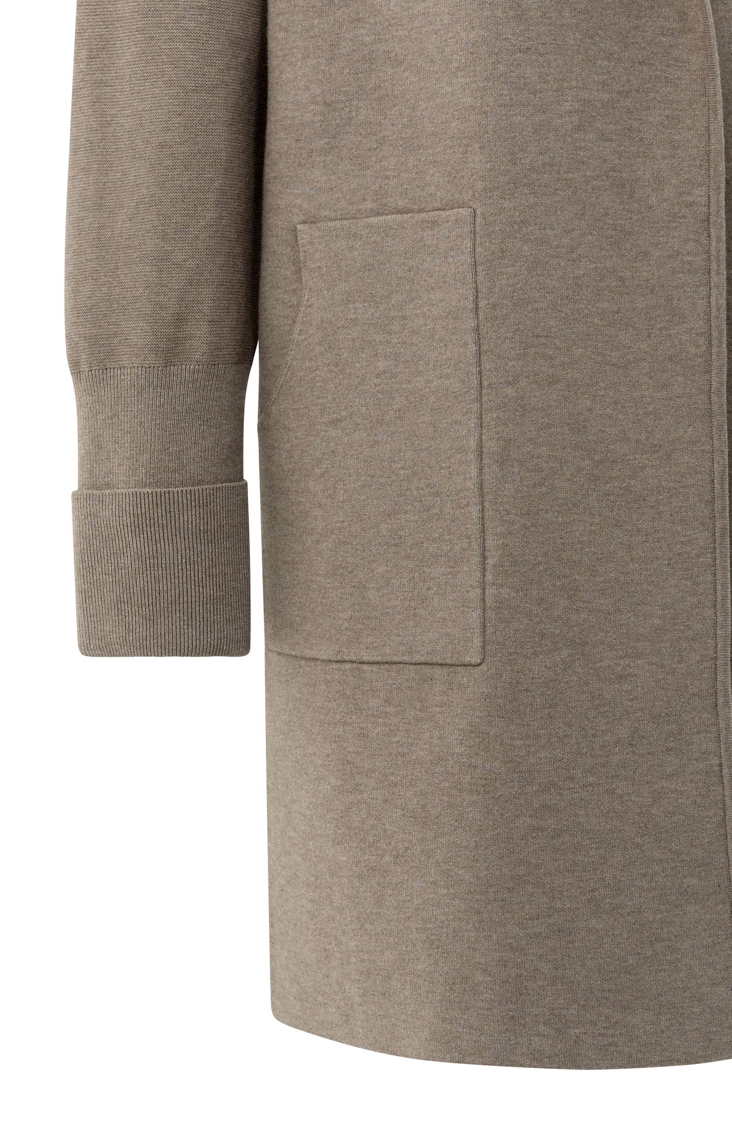 Long coatigan with patch pockets