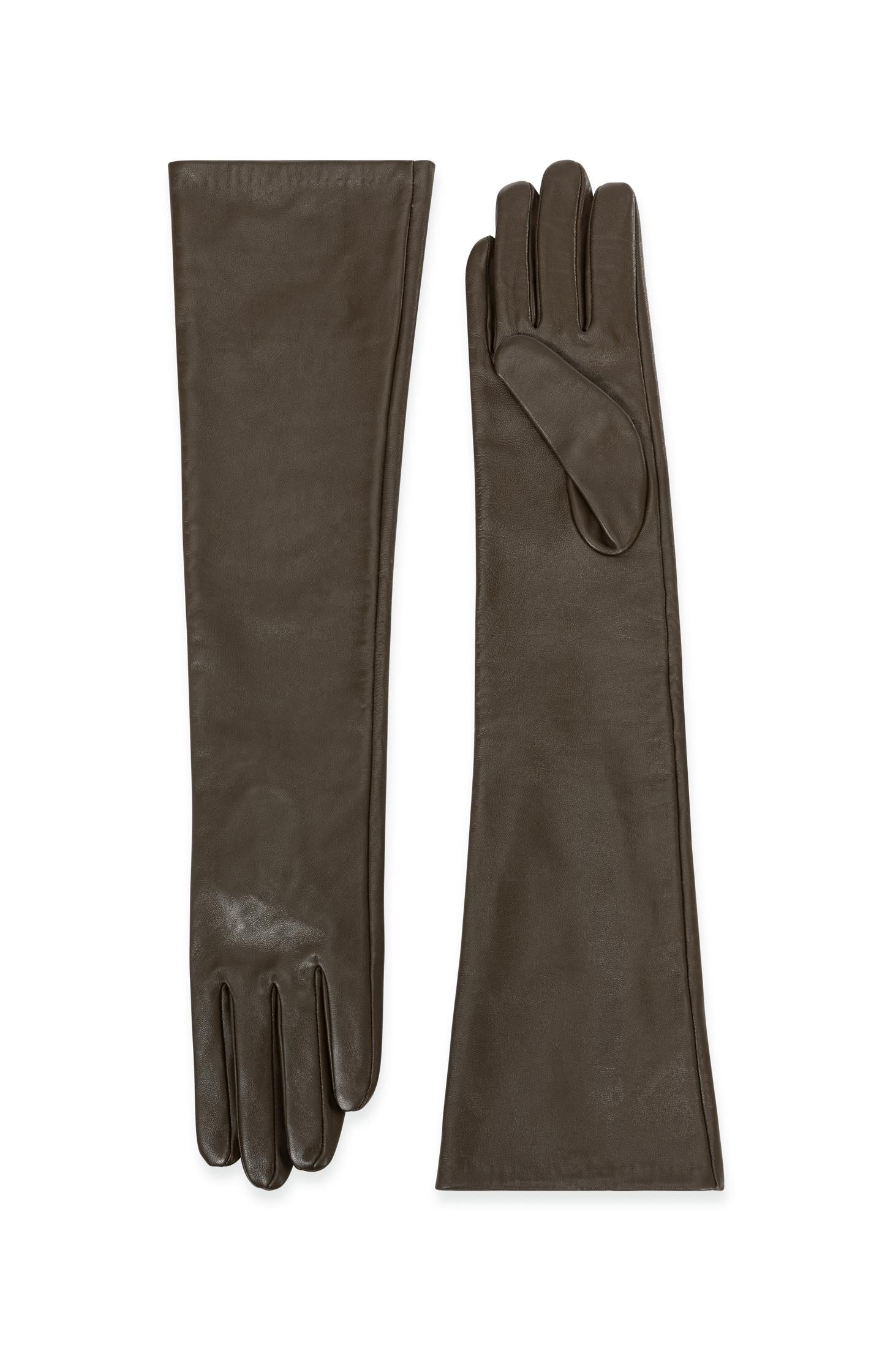 Long leather gloves - Type: product