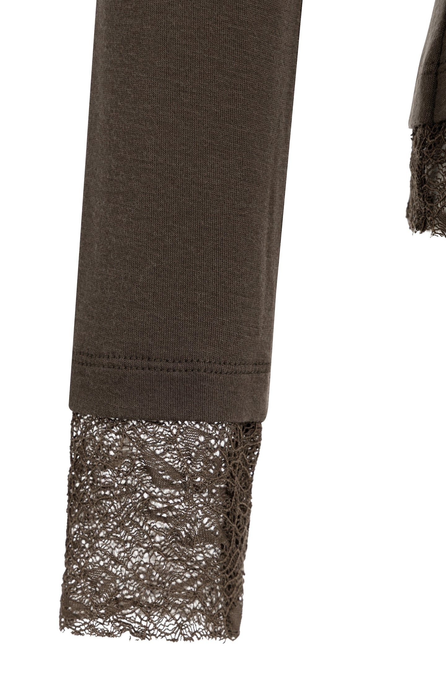 Long sleeve jersey top with lace details
