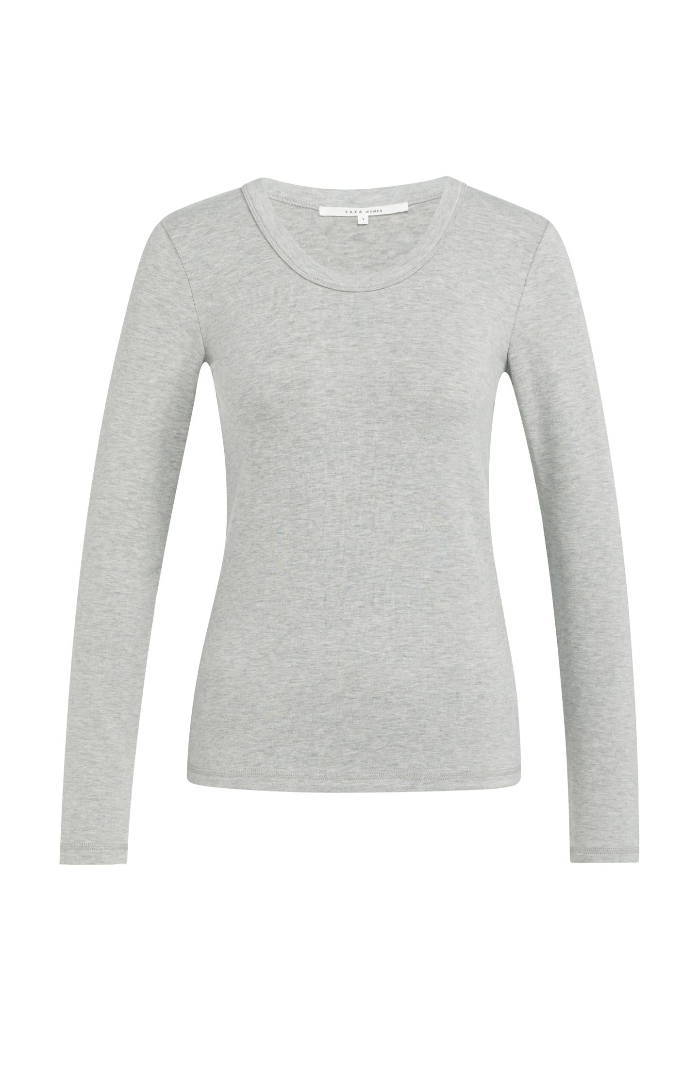 Long sleeve T-shirt with round neckline