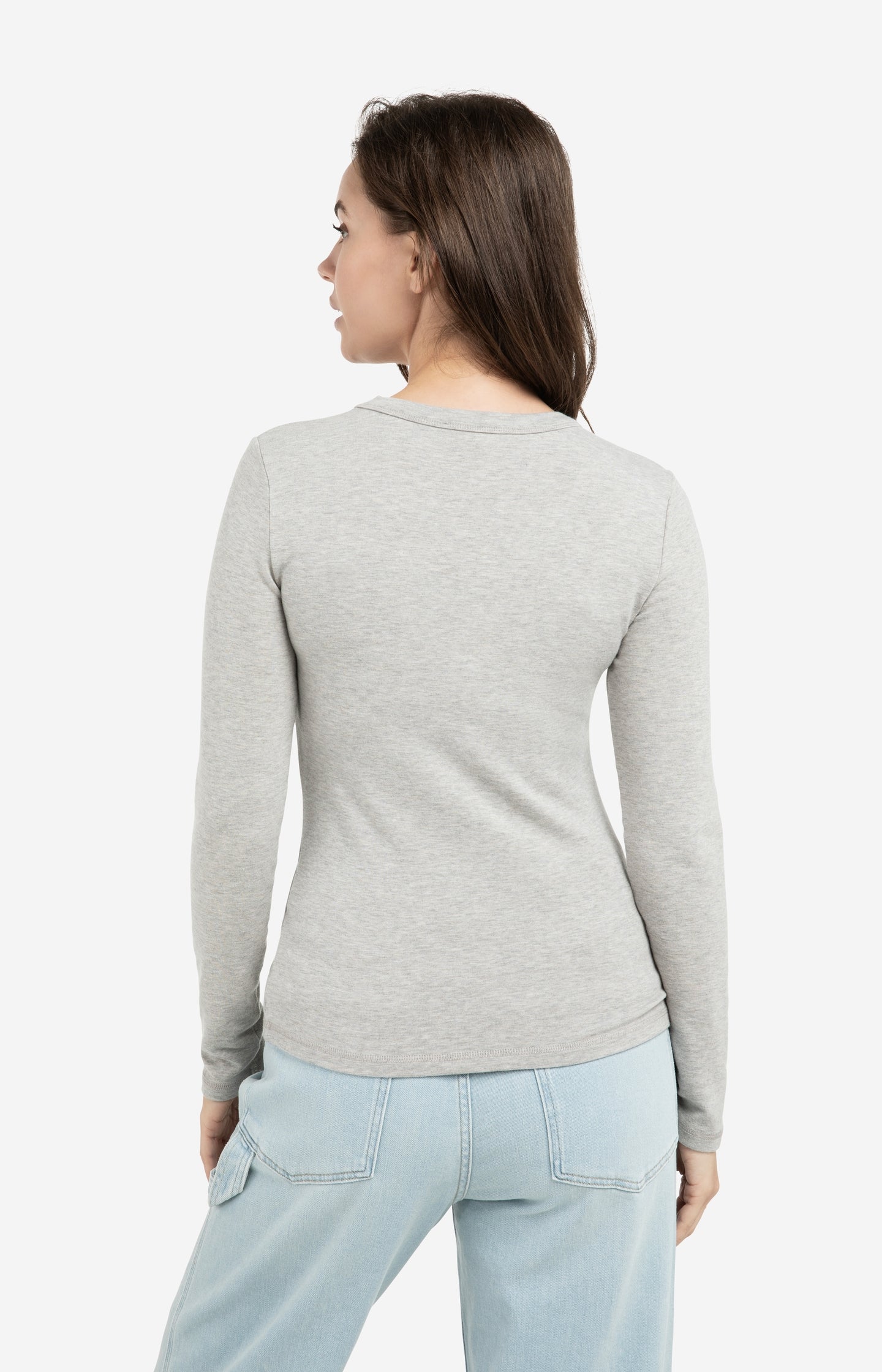 Long sleeve T-shirt with round neckline