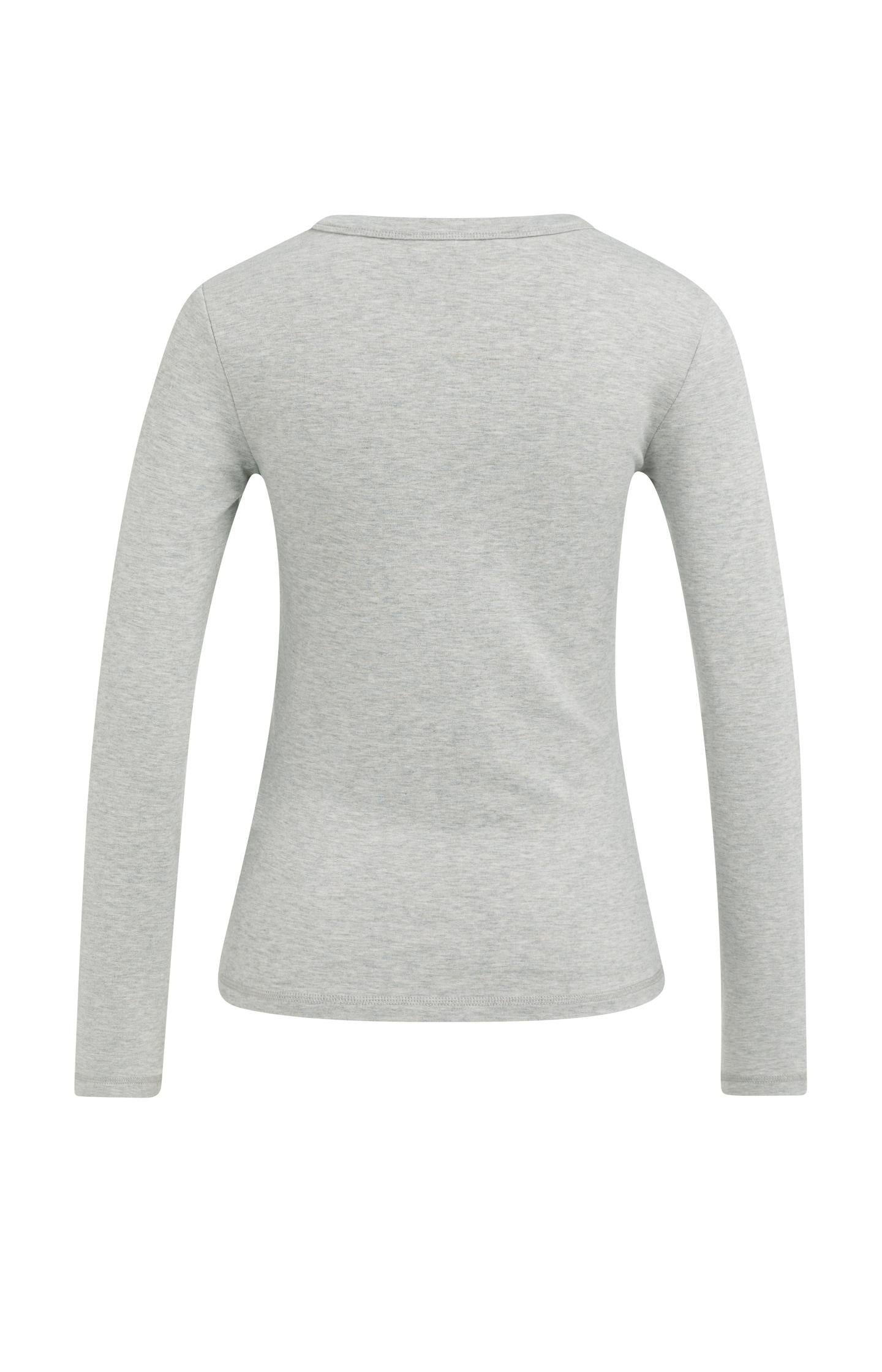 Long sleeve T-shirt with round neckline