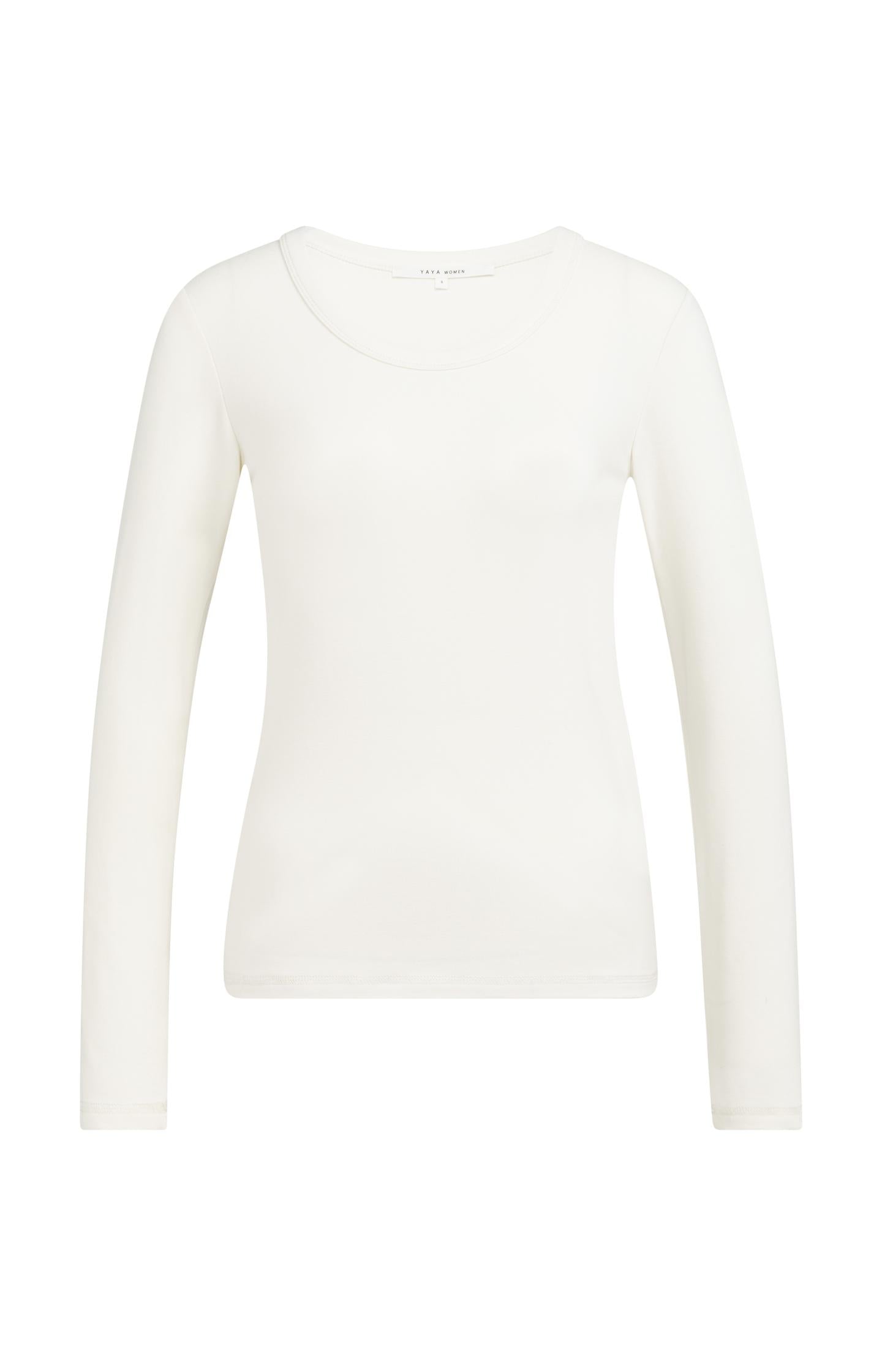 Long sleeve T-shirt with round neckline - Type: product
